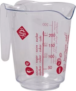 1x Maatbeker Met Schenktuit 0,2 Liter - Kunststof Maatbekers - Ingredienten Afmeten