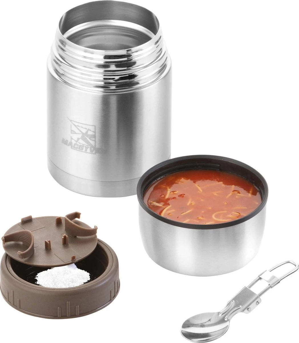 MacGyver Voedselcontainer 600ML - Thermoskan Rvs - Onbreekbaar - 16cm - Afbeelding 6