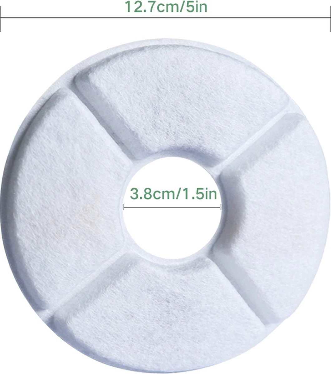 Drinkfontein Filters 6 Stuks - Navulling Kattenfontein - Water Filter - Drinkfilters - Filter Waterreservoir - Waterfilter Drinkfontein - Afbeelding 7