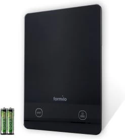 Formilo Digitale Precisie Keukenweegschaal - Weegschaal Keuken Met Tarra Functie - 1gr Tot 5kg - Inclusief Batterijen - Zwart
