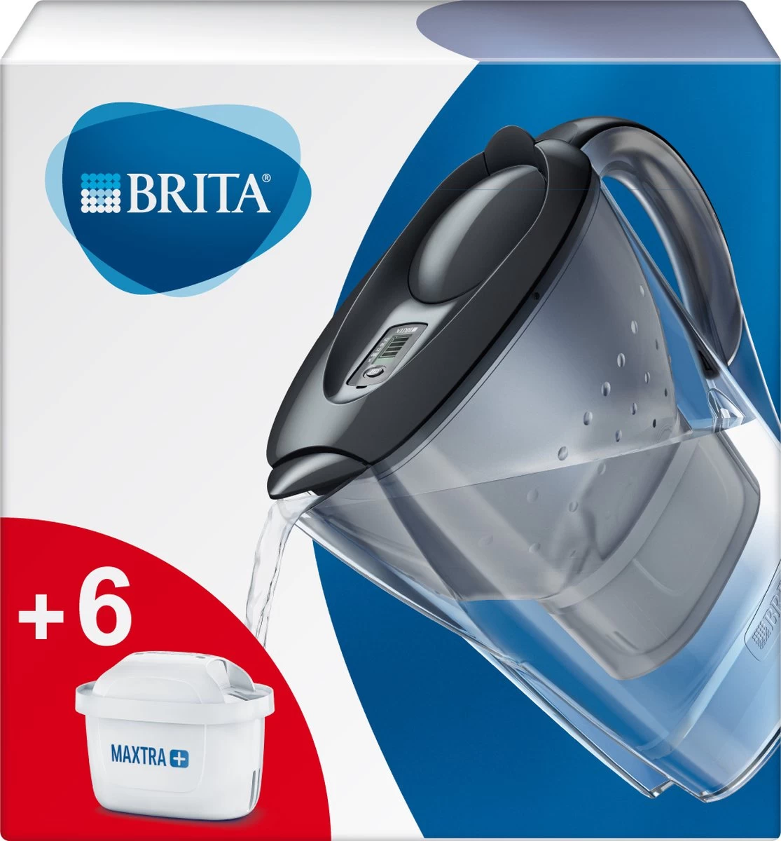 BRITA - Waterfilterkan Marella Cool - Grafiet - 2,4L + 6 MAXTRA+ Waterfilterpatronen - Afbeelding 2