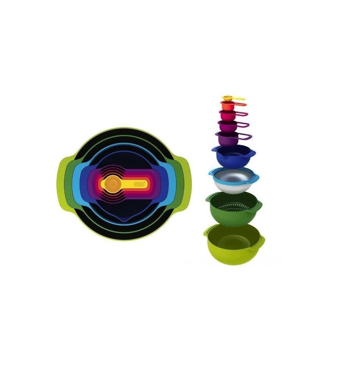 Joseph Joseph Nest 9 Plus - Meng-en-Maatkommen - Antislip - Multikleur - Afbeelding 5