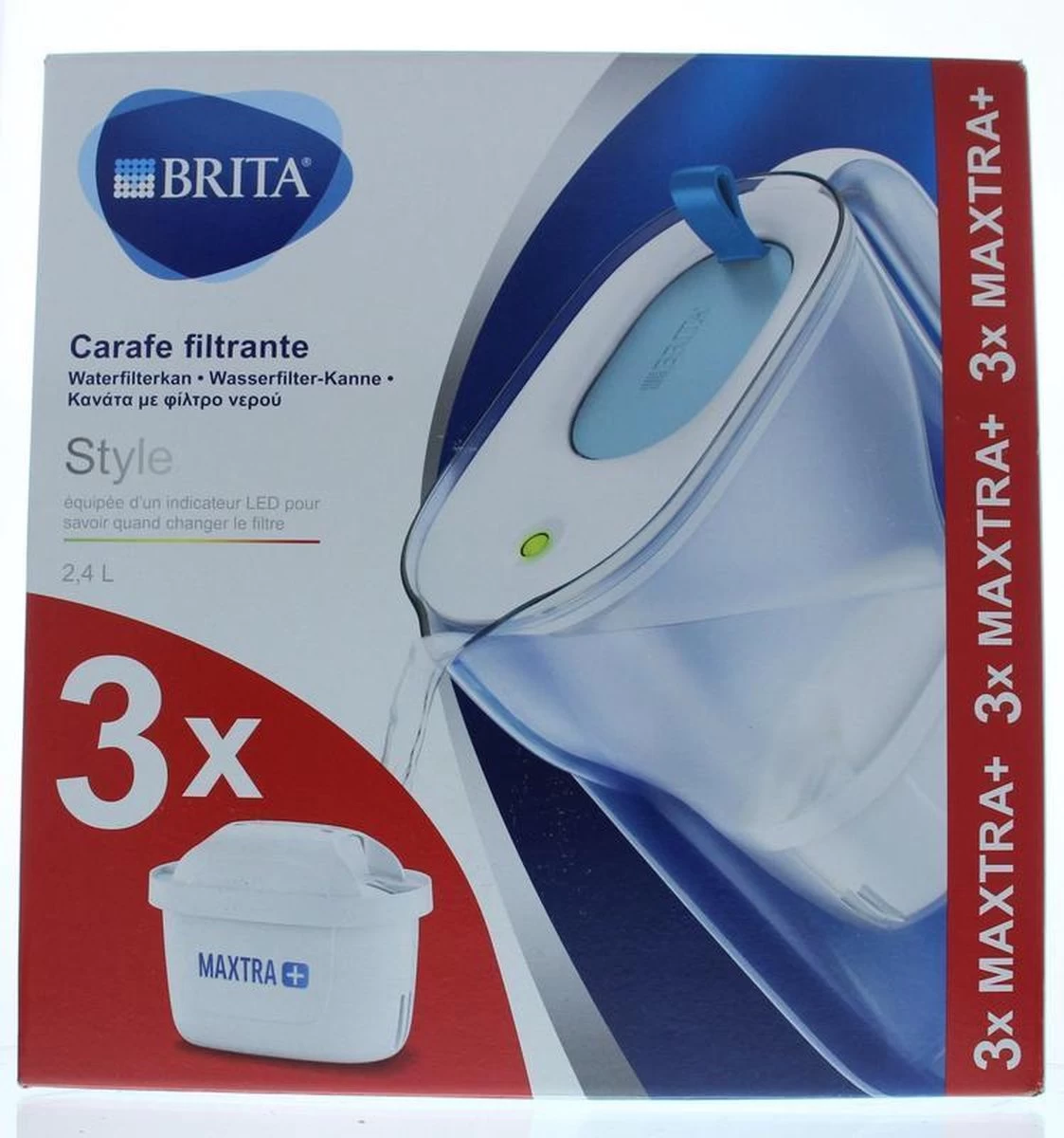 BRITA - Waterfilterkan Style Cool - Blauw - 2,4L + 3 MAXTRA+ Waterfilterpatronen - Afbeelding 16