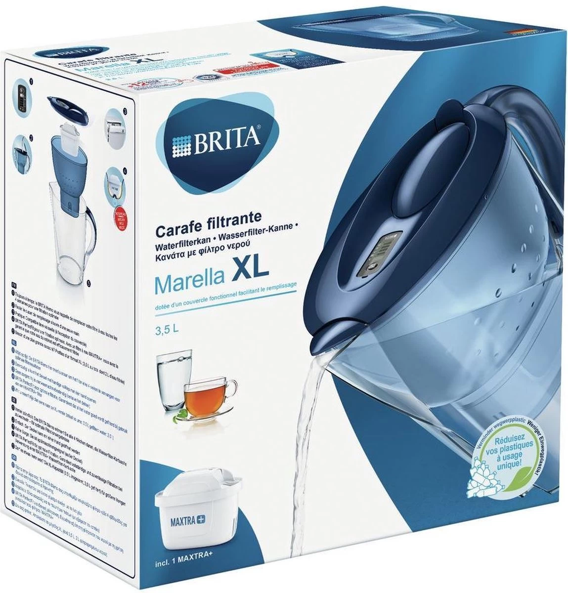 BRITA - Waterfilterkan Marella XL - Blauw - 3,5L - Afbeelding 8