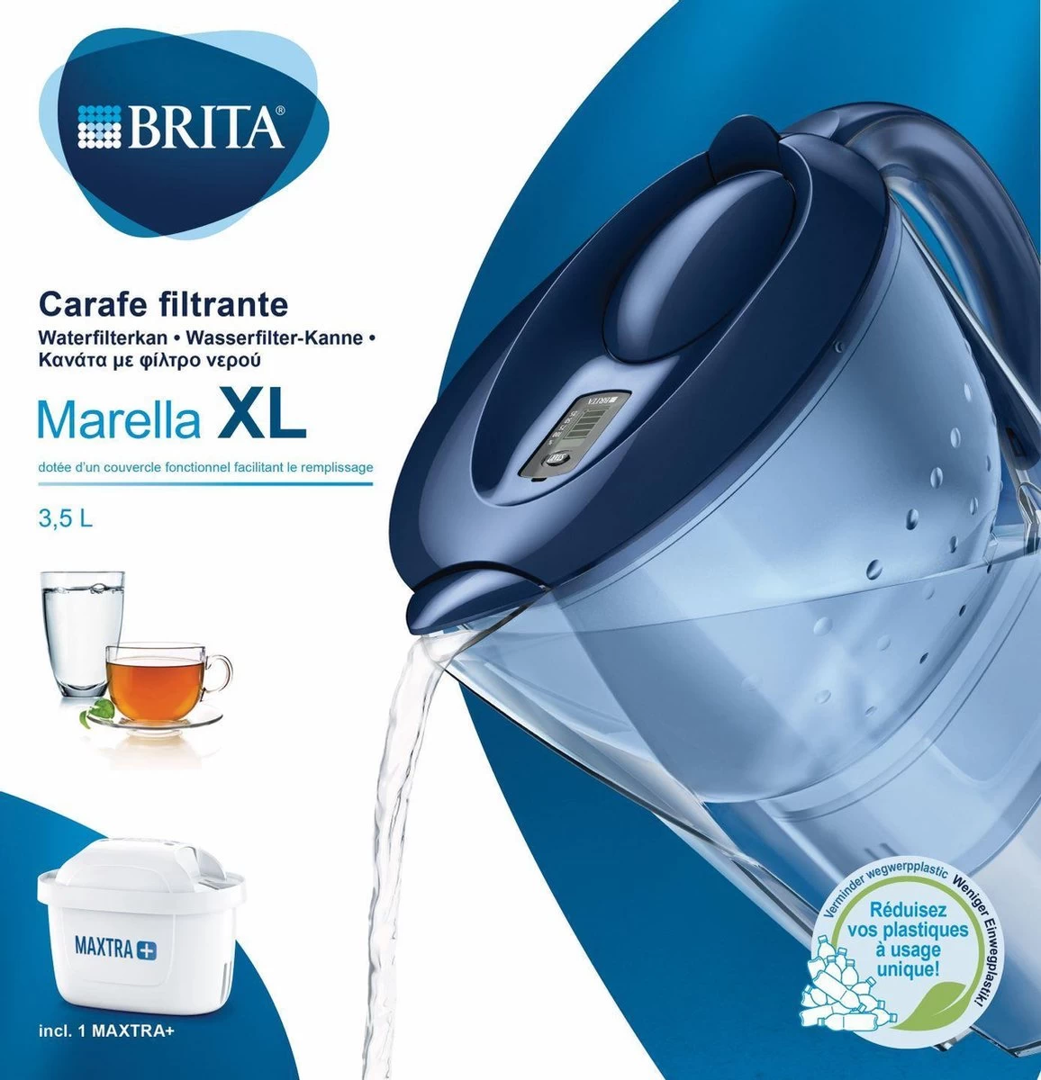 BRITA - Waterfilterkan Marella XL - Blauw - 3,5L - Afbeelding 17