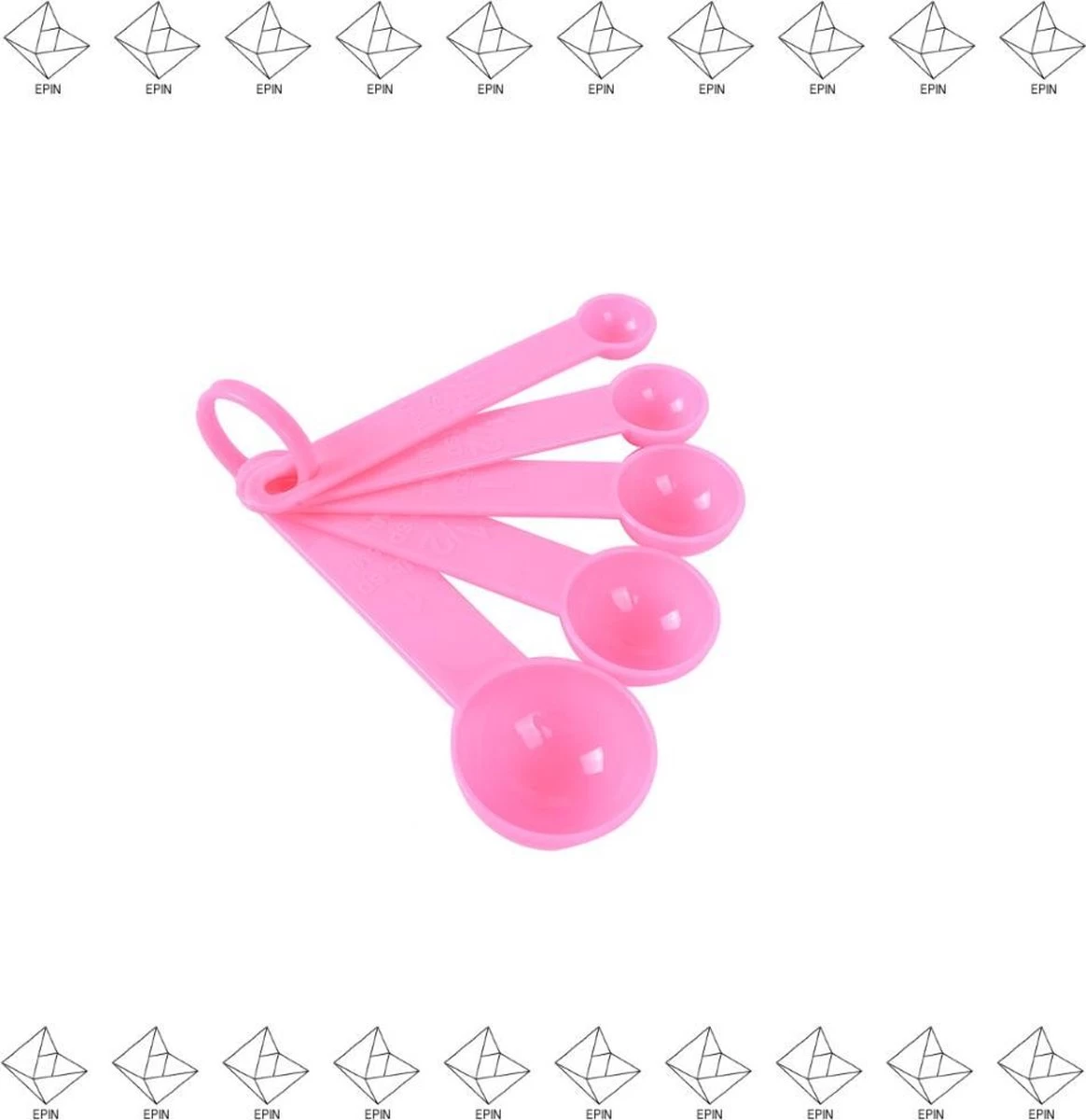 Merkloos EPIN | Maat Lepel Set 5 Delen | Keukengerei | Maatlepel | ROZE