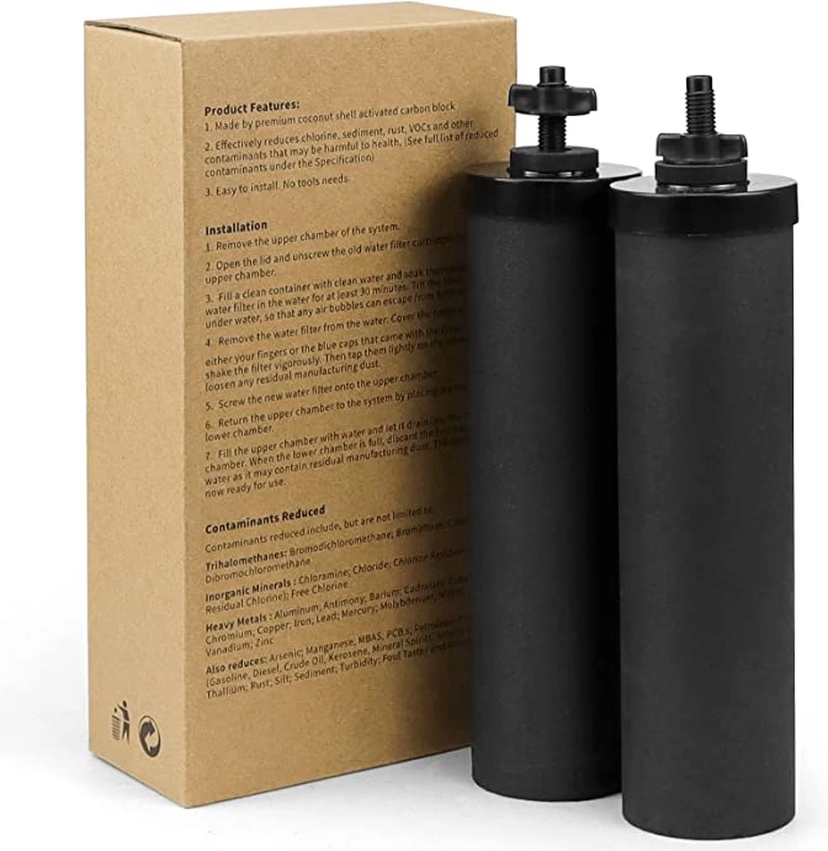 Merkloos Carbon Gravity Waterfilter - 20.000 Liter - Geschikt Voor Berkey Waterfilters - Afbeelding 2