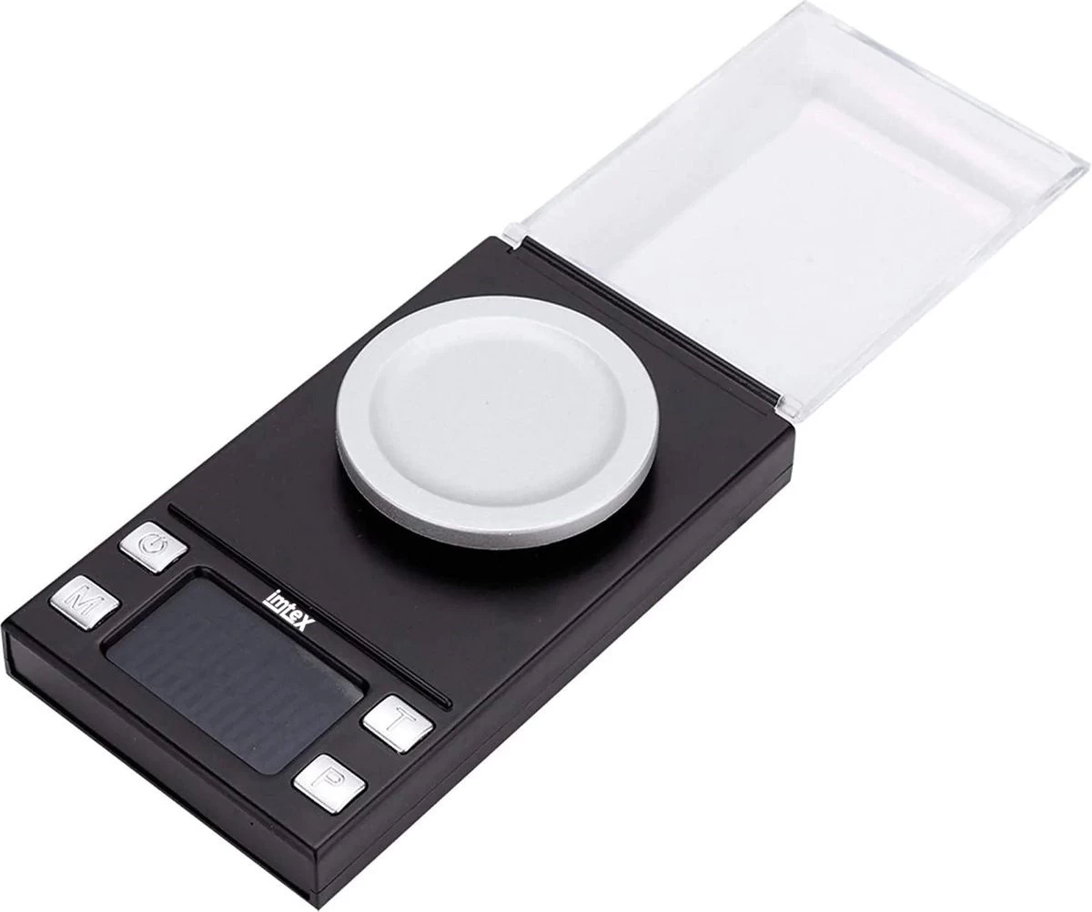 Imtex Precisieweegschaal 50 G / 0,001 Gram - Milligram-Weegschaal - Zakweegschaal - Laboratoriumweegschaal Met LCD-Display - Brievenweegschaal - Professionele Digitale Weegschaal - Goudweegschaal - Zwart - Afbeelding 3
