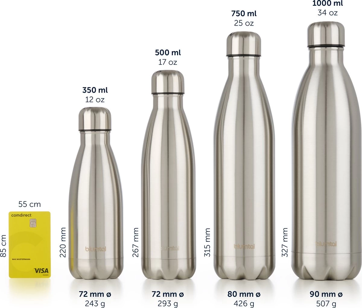 Blumtal Thermosfles - Met Dubbele Wand - Thermosbeker Koffie, Thee En Koele Dranken - Travel Mug - 500ml - Ultimate Grey - Grijs - Afbeelding 4