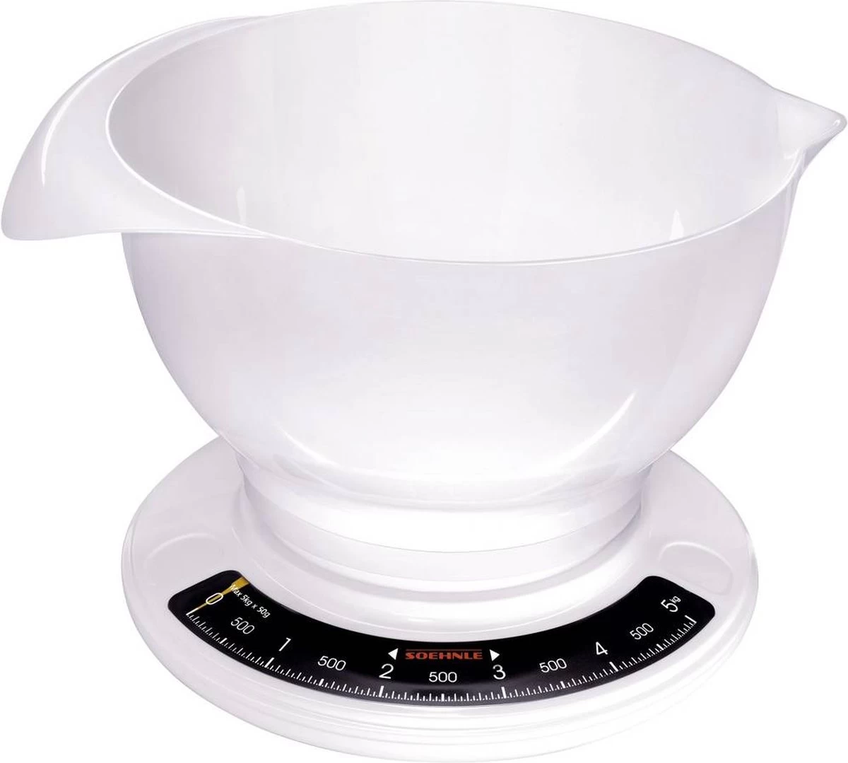 Soehnle Analoge Keukenweegschaal Culina Pro - Wit - Tot 5 Kg - Afbeelding 7
