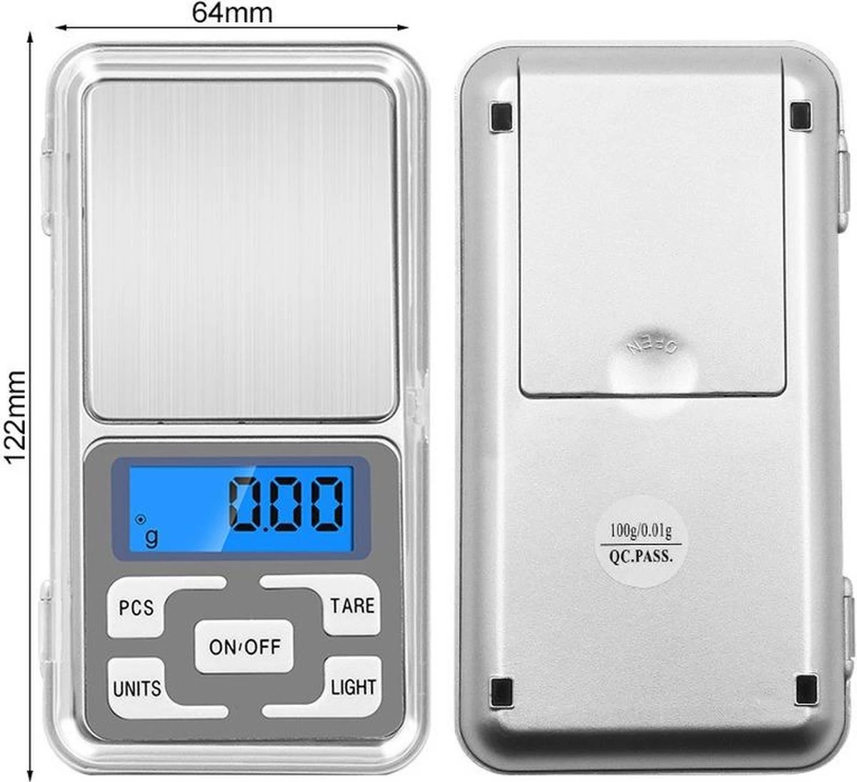Mini Elektronische Zakgewicht LCD Gram Precisie Digitale Weegschaal Sieraden Schaal 200g X 0.01g - Afbeelding 6