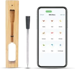 Mancor Vleesthermometer Met Bluetooth En App - BBQ Accessoires Thermometer - Keukenthermometer Digitaal