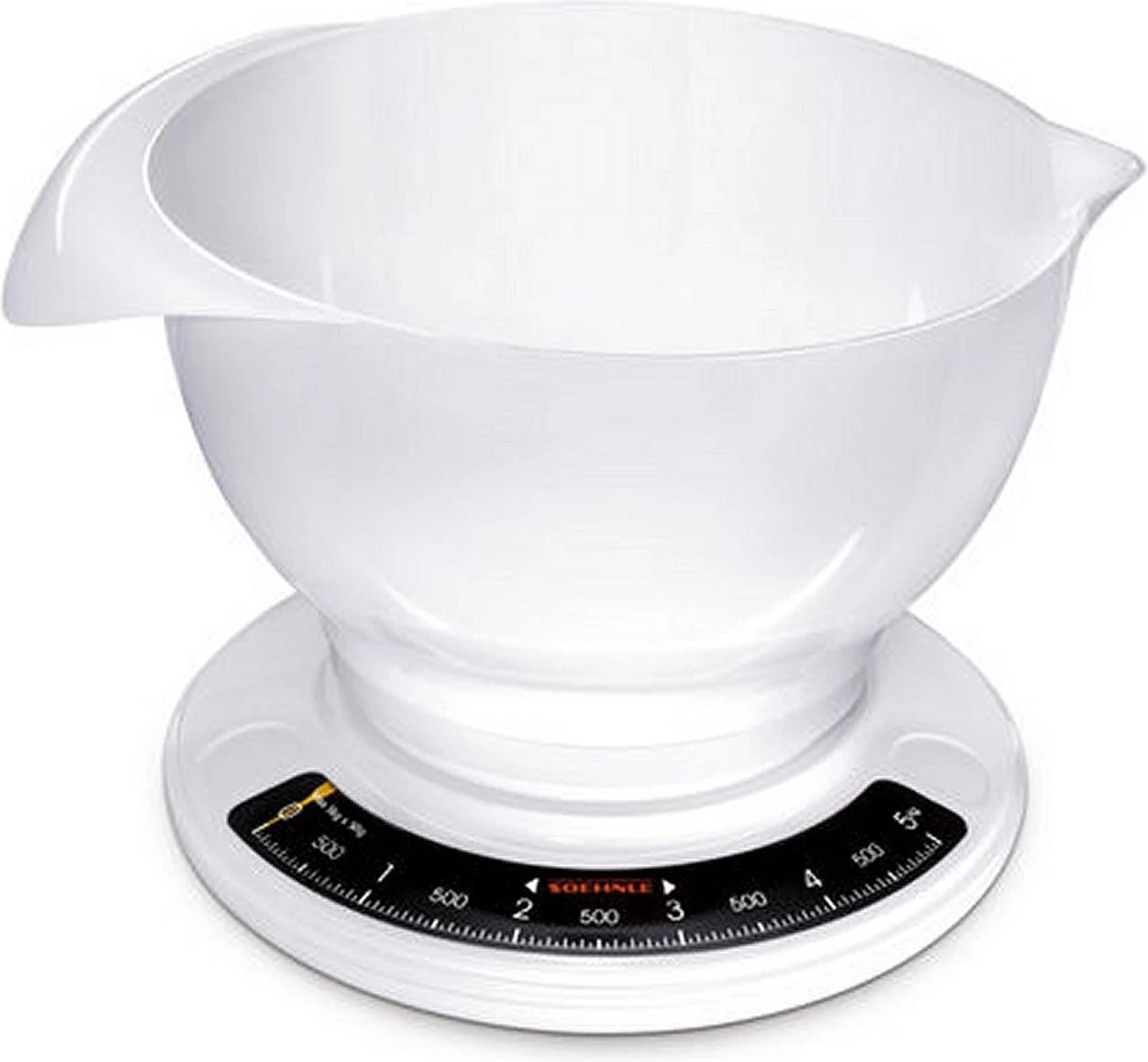 Soehnle Analoge Keukenweegschaal Culina Pro - Wit - Tot 5 Kg - Afbeelding 2