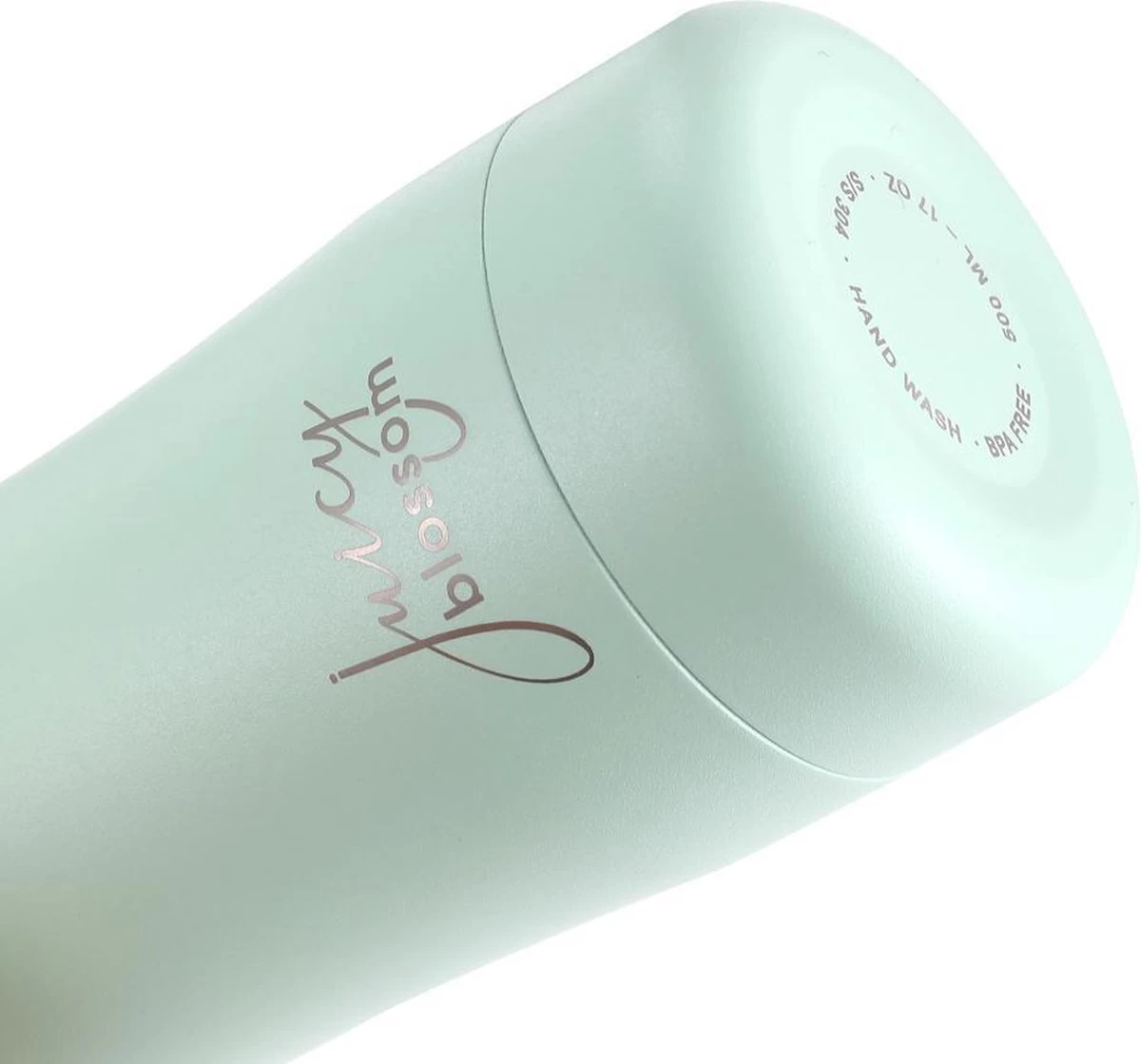 Juicy Blossom Drinkfles - 500ml - Roestvrij Staal - Stainless Steel Bottle - Waterfles - Drinkfles - Thermosfles (Muntgrijs) - Afbeelding 3