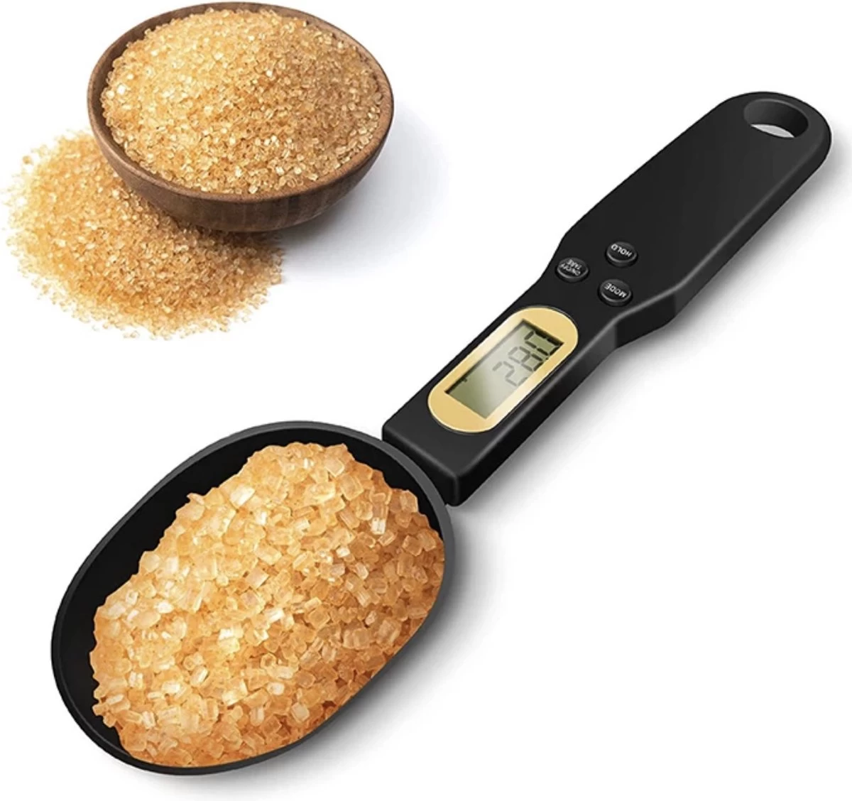 Digitale Weegschaal Lepel Zwart - Premium - Dierenvoeding Weegschaal - Supplementen Weegschaal - Weeglepel - Maatlepel - Lepelweegschaal - Lepelweger - Keukenweegschaal - INCLUSIEF BATTERIJ!! - Afbeelding 3