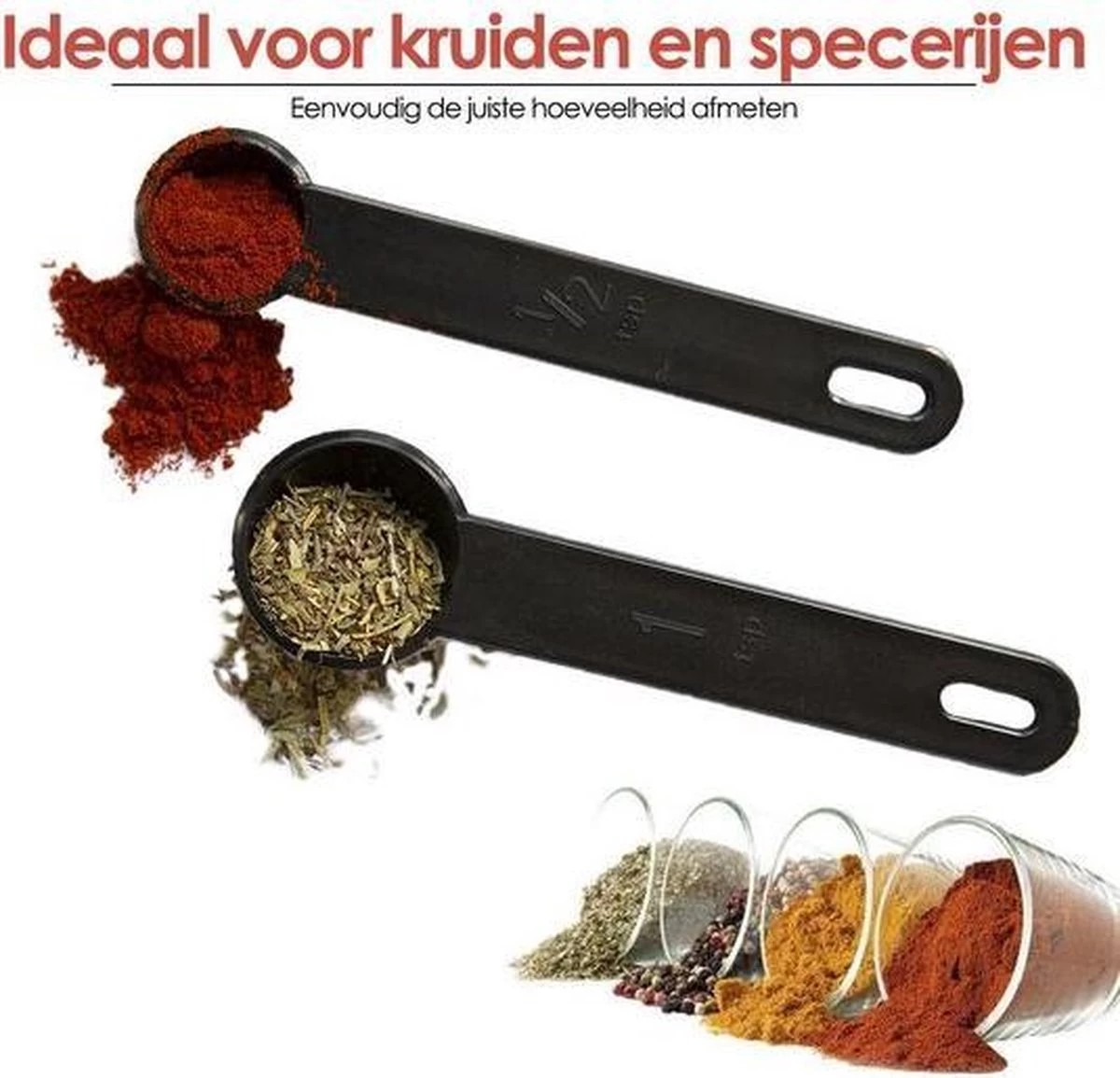 MSC Cups 10-delige Maatbeker Set - Maatlepel - Amerikaanse Maten - Afbeelding 3