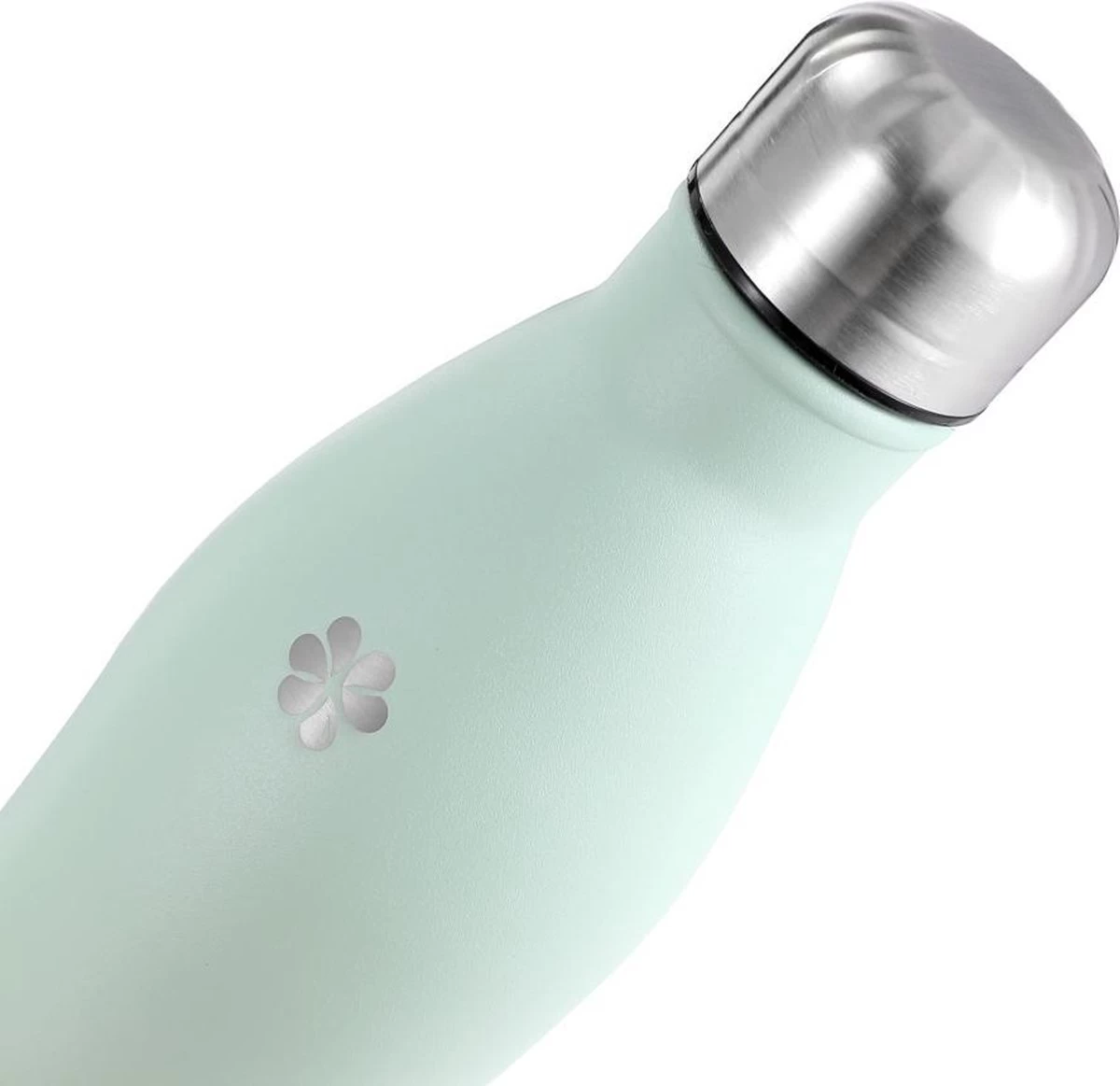 Juicy Blossom Drinkfles - 500ml - Roestvrij Staal - Stainless Steel Bottle - Waterfles - Drinkfles - Thermosfles (Muntgrijs) - Afbeelding 4