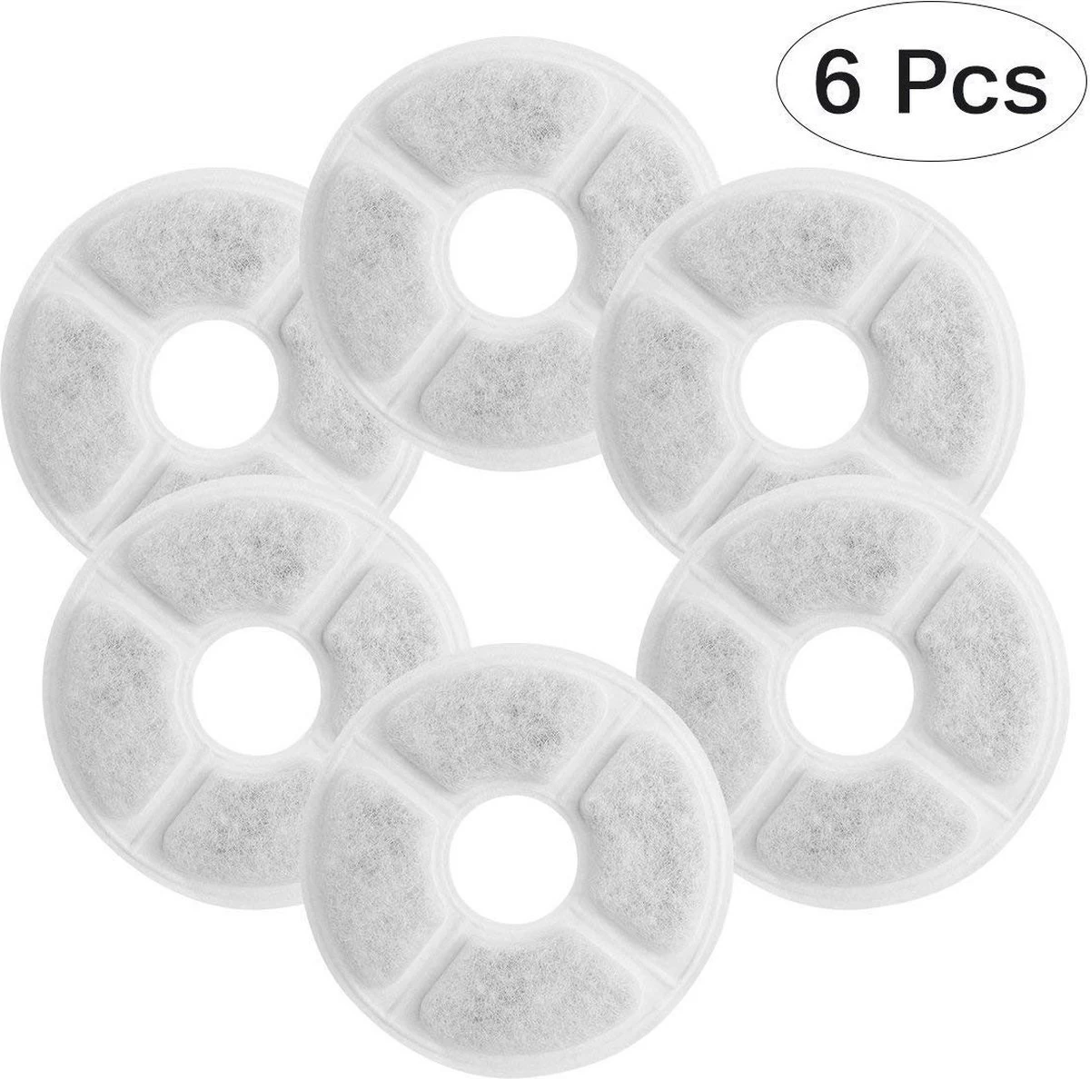 Drinkfontein Filters 6 Stuks - Navulling Kattenfontein - Water Filter - Drinkfilters - Filter Waterreservoir - Waterfilter Drinkfontein - Afbeelding 6