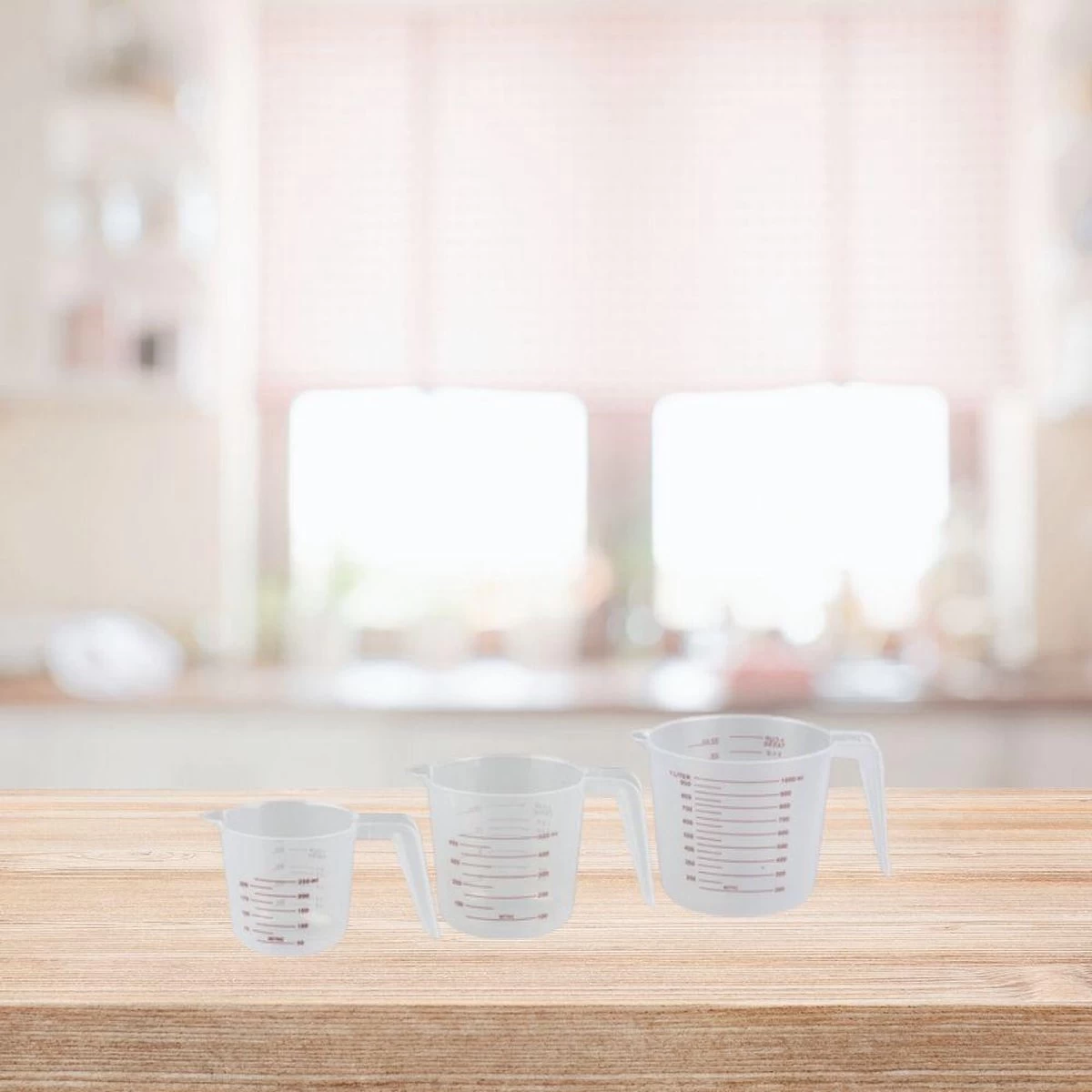 Orange85 Maatbeker - Set Van 3 - 1 Liter - 500ml - 250ml - Kunststof - Verschillende Maten - Afbeelding 3