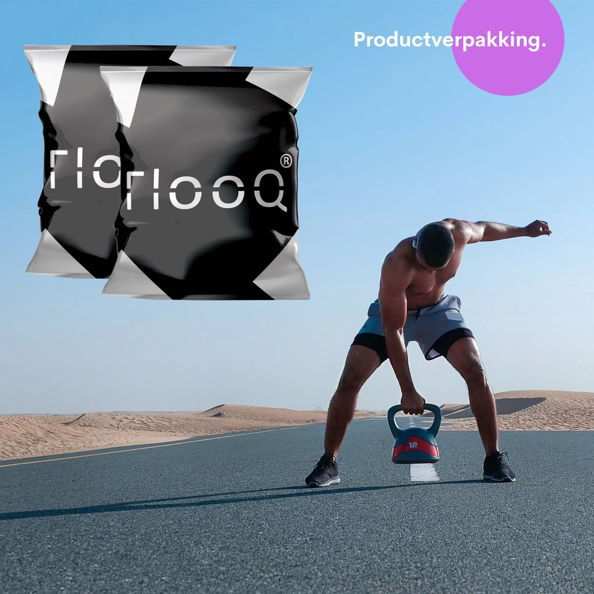 Motivatie Waterfles 2 Liter - Bidon - Sportdrankfles - Grote Waterfles - Gallon - Rietje - Tijdsmarkering - Groen/Paars - Afbeelding 5