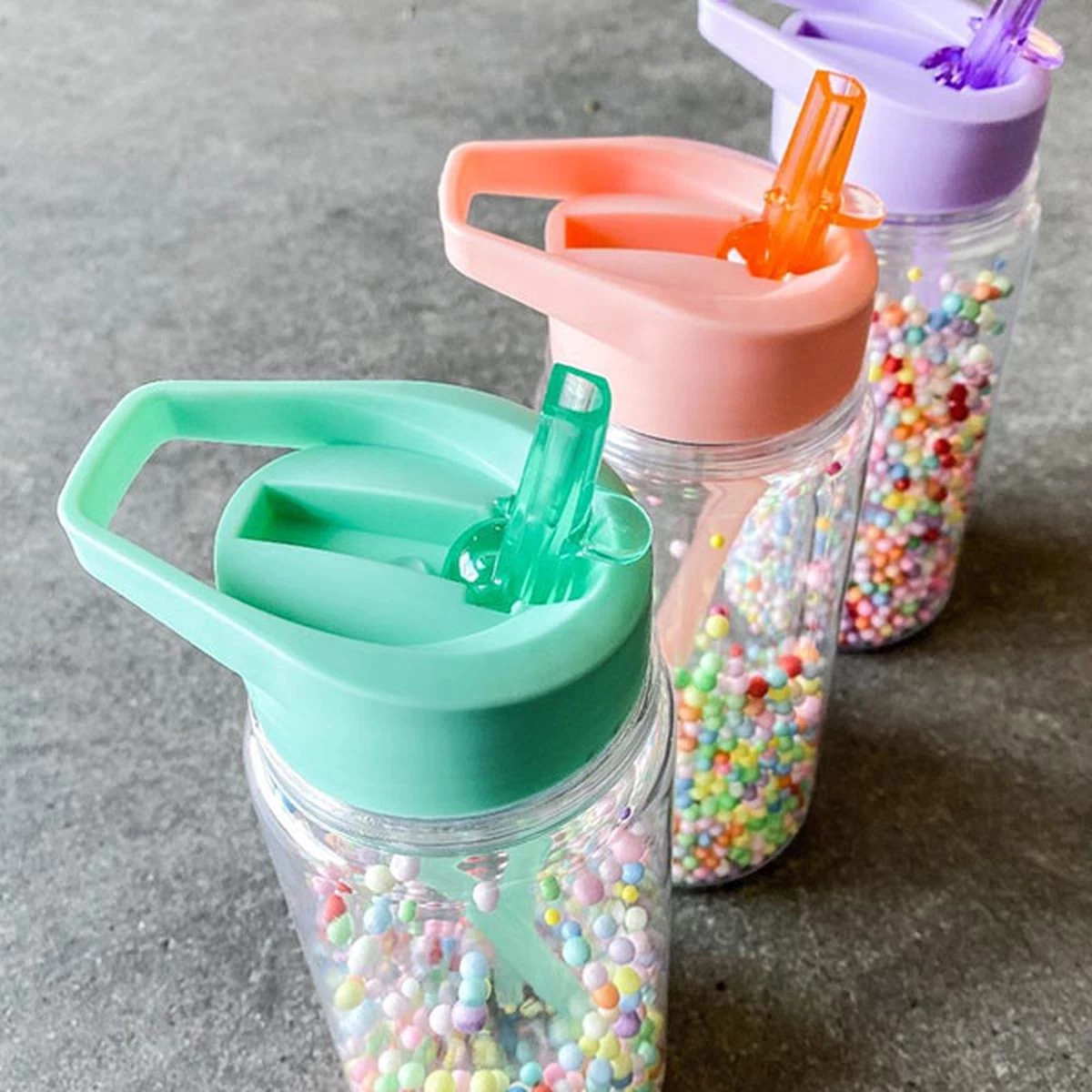 Drinkfles Macaron Popsicles Coral - Petit Monkey - Afbeelding 3