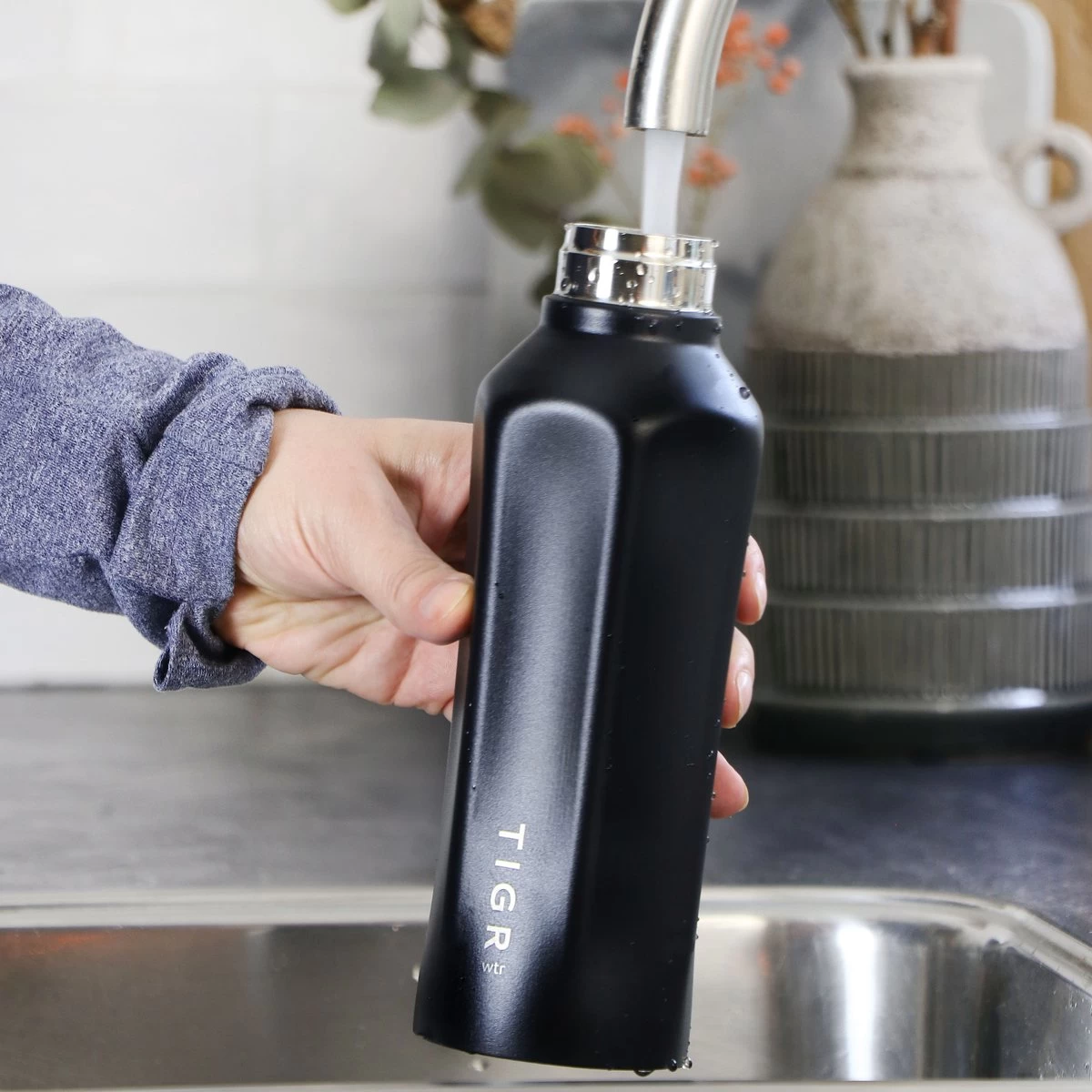 TIGR Hexagon - Drinkfles - Thermosfles - RVS - 500ml - Groen - Met Afwasborstel - Afbeelding 5