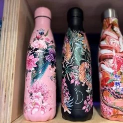 Chilly's Bottles - Peacock Peonies - Waterfles - 500ml - RVS