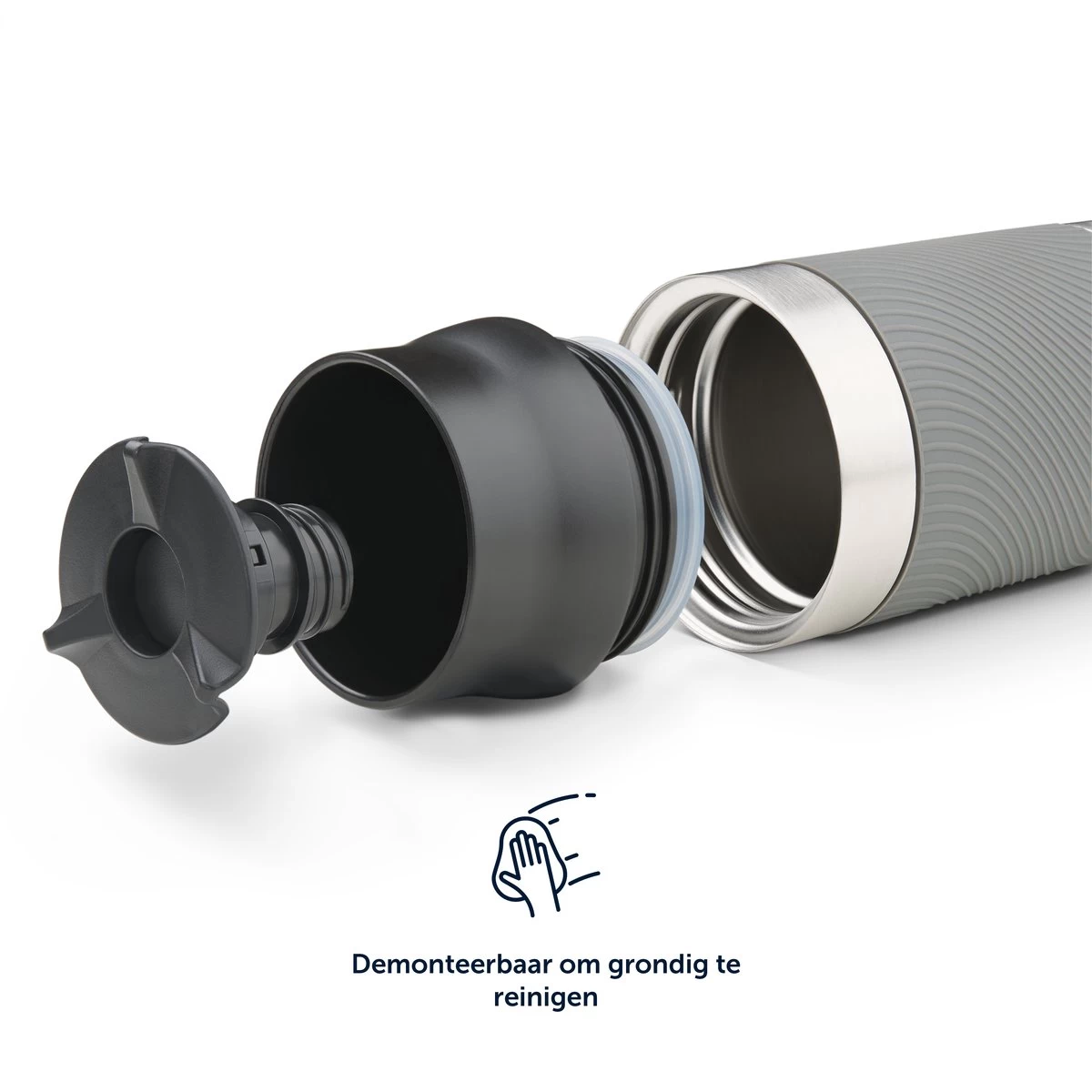 Blumtal Thermosbeker Classic - Lekvrij, BPA-Vrij En Vaatwasserbestendig - Hoge Kwaliteit Thermosfles Met Quick-Press Sluiting - Travel Mug 350 Ml - Roze - Afbeelding 6