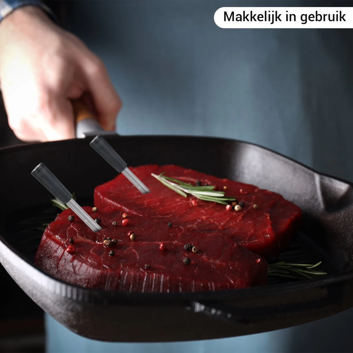 Mancor Vleesthermometer Met Bluetooth En App - BBQ Accessoires Thermometer - Keukenthermometer Digitaal - Afbeelding 4