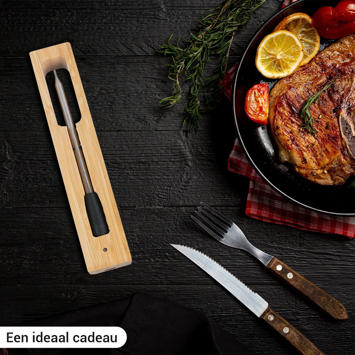 Mancor Vleesthermometer Met Bluetooth En App - BBQ Accessoires Thermometer - Keukenthermometer Digitaal - Afbeelding 5