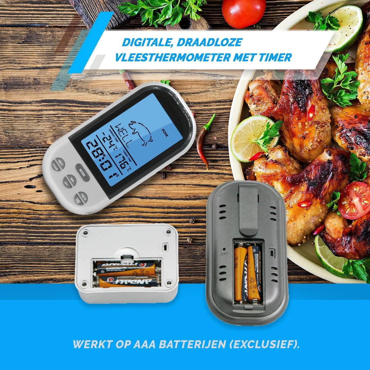 Mancor Digitale Vleesthermometer - Keukenthermometer - Afbeelding 6
