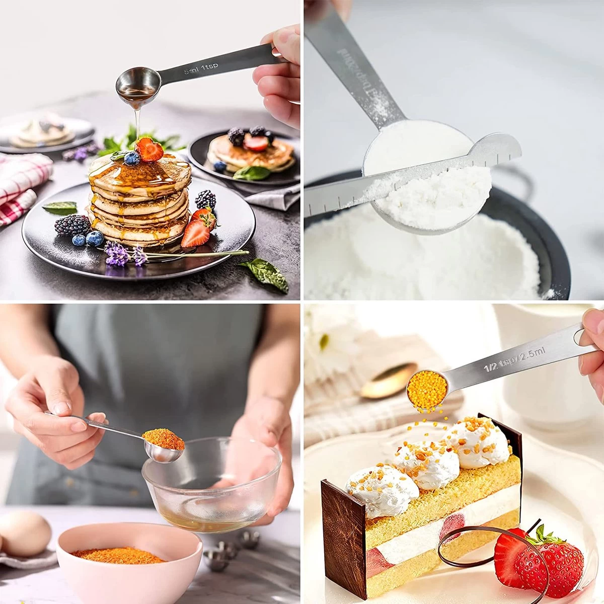 BOTC Maatbeker Set - 11-Delige - Meetlepels - Measuring Spoons - Maatschepjes - RVS - Afbeelding 6