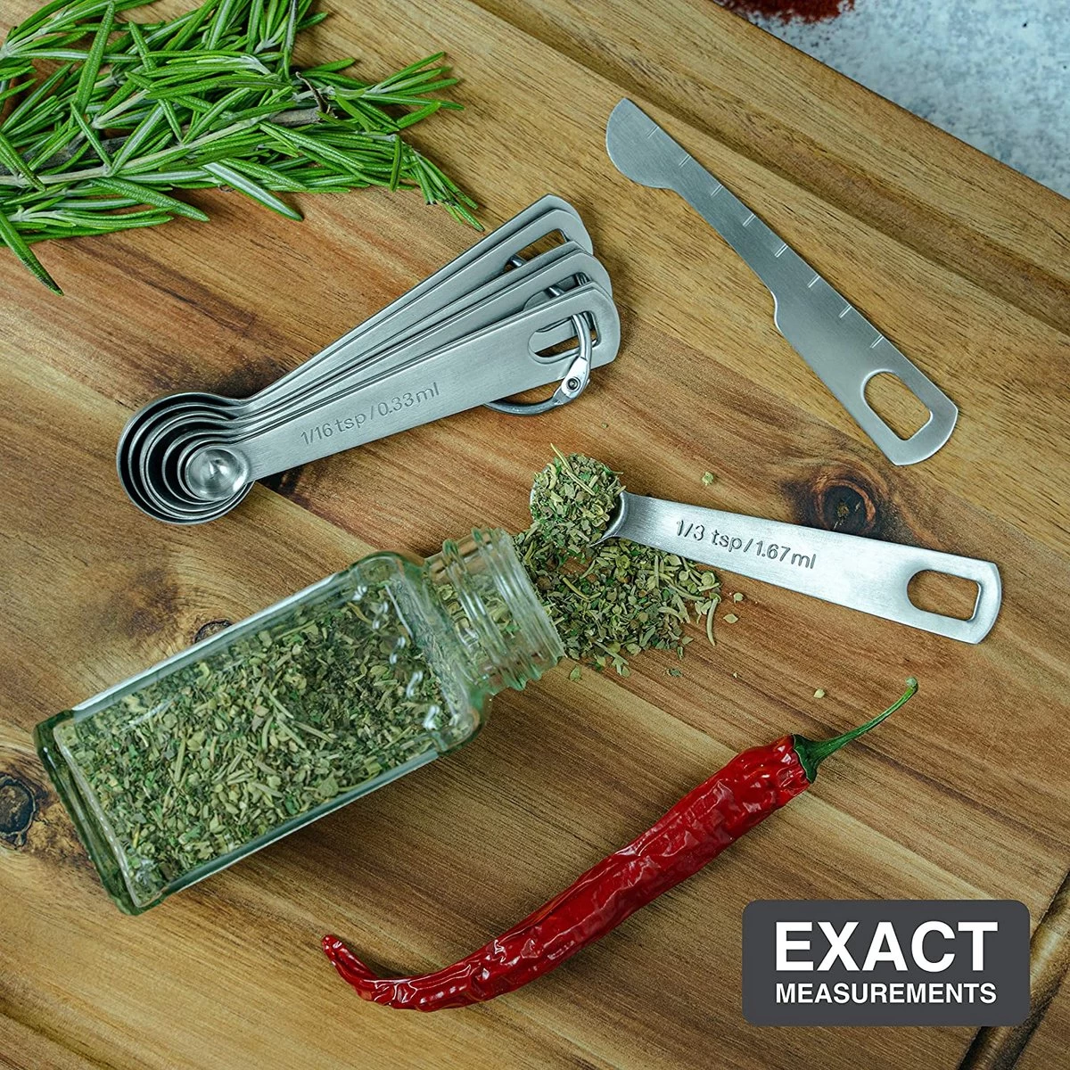 BOTC Maatbeker Set - 11-Delige - Meetlepels - Measuring Spoons - Maatschepjes - RVS - Afbeelding 10