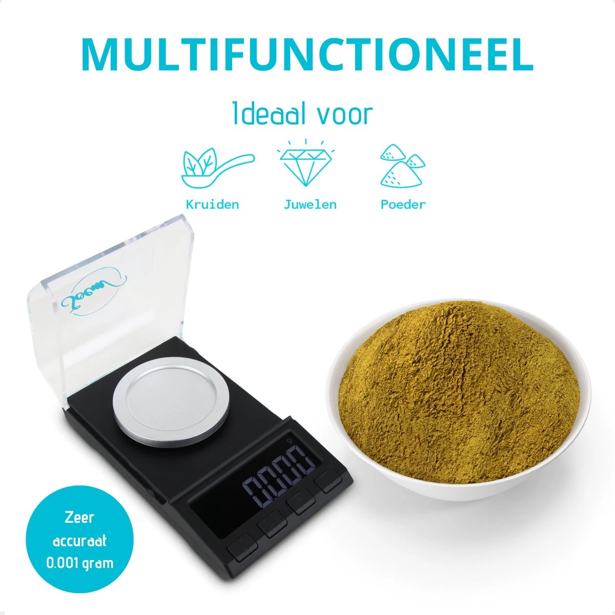 SOEM® Digitale Precisie Weegschaal - 0,001 Tot 100 Gram Tarra Functie - Pocket Scale - Juweliersweegschaal - Afbeelding 2