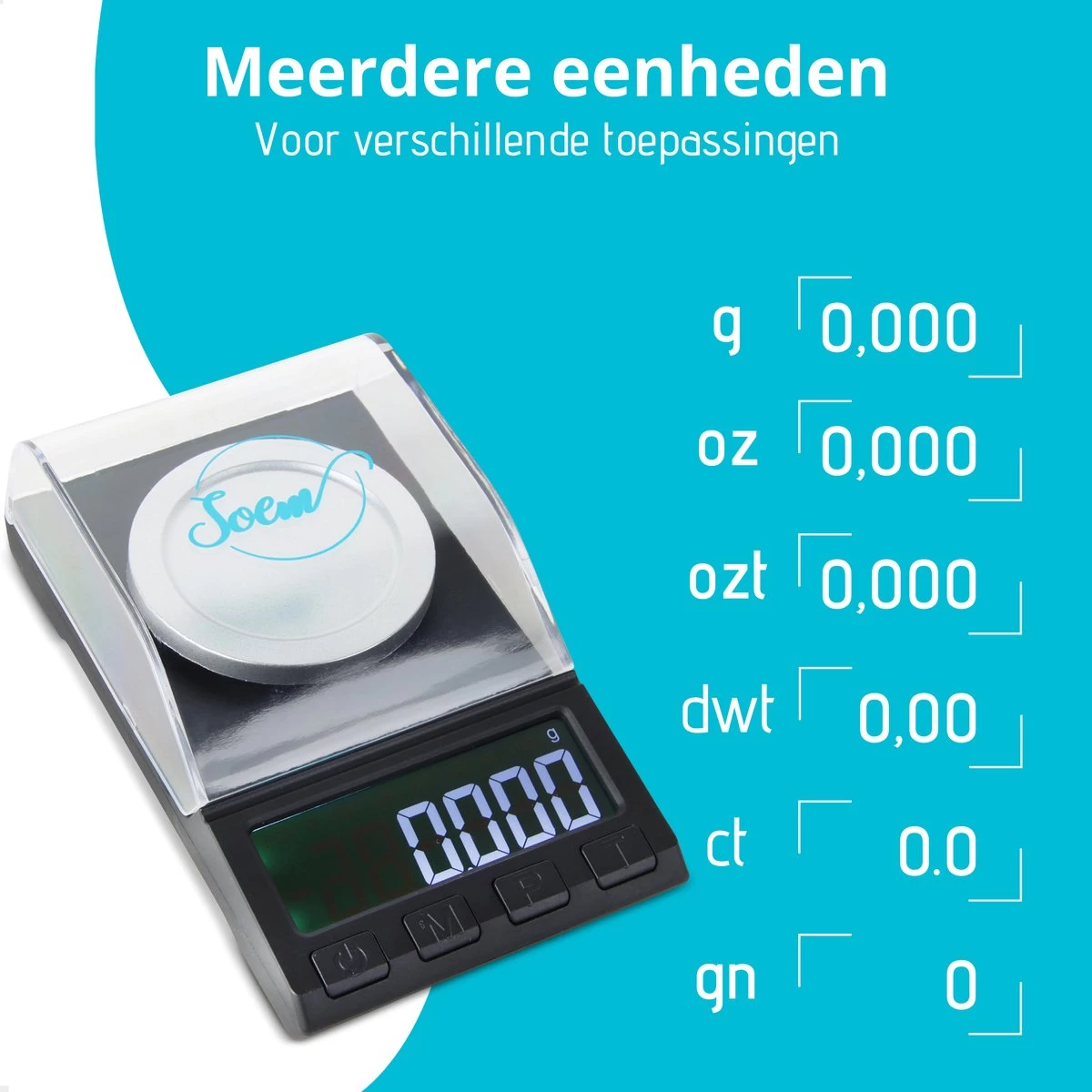 SOEM® Digitale Precisie Weegschaal - 0,001 Tot 100 Gram Tarra Functie - Pocket Scale - Juweliersweegschaal - Afbeelding 3