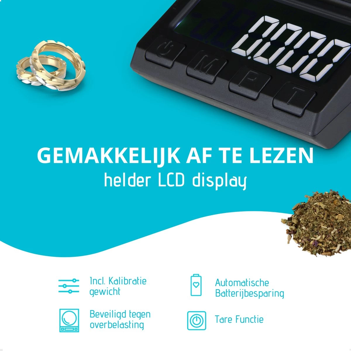 SOEM® Digitale Precisie Weegschaal - 0,001 Tot 100 Gram Tarra Functie - Pocket Scale - Juweliersweegschaal - Afbeelding 5