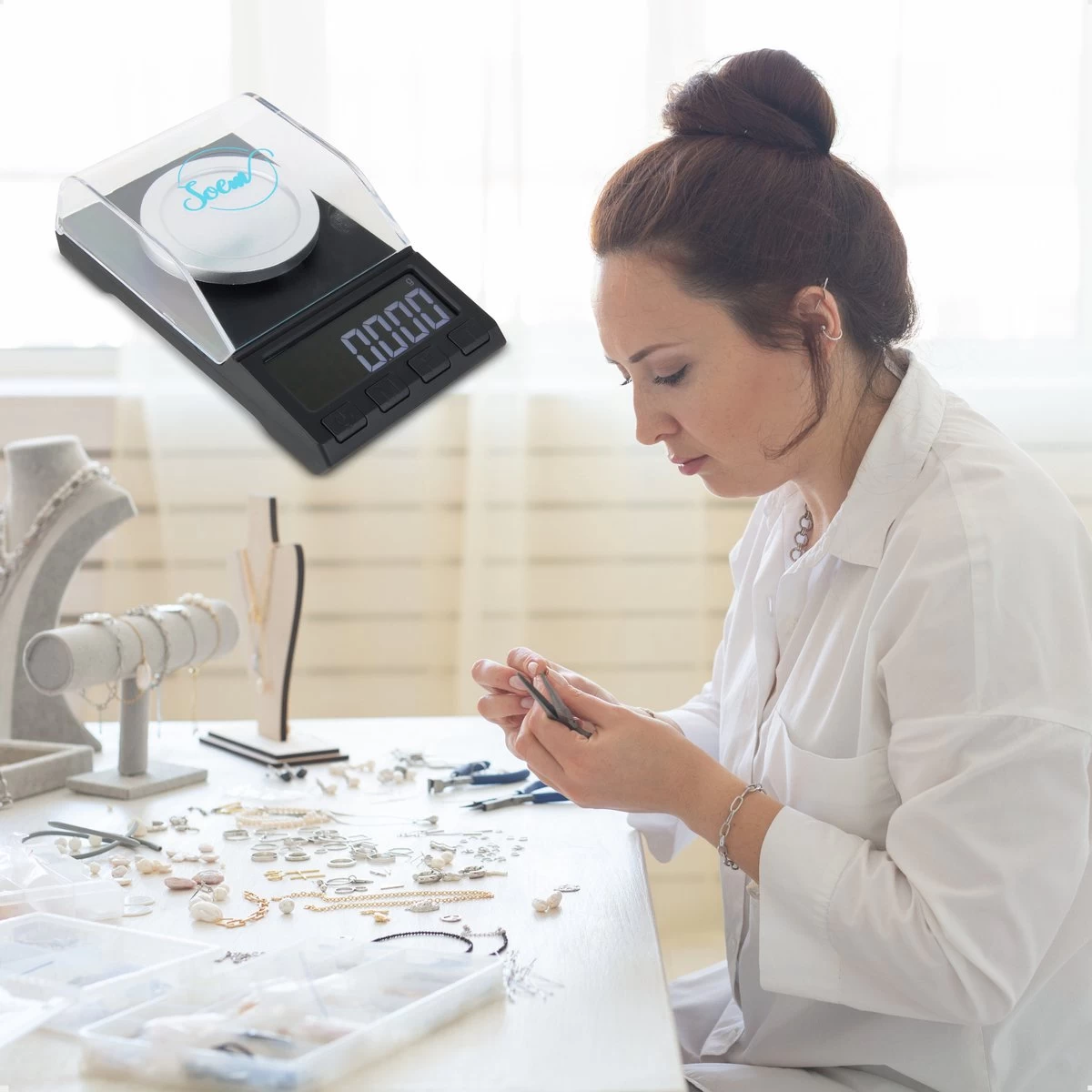SOEM® Digitale Precisie Weegschaal - 0,001 Tot 100 Gram Tarra Functie - Pocket Scale - Juweliersweegschaal - Afbeelding 9