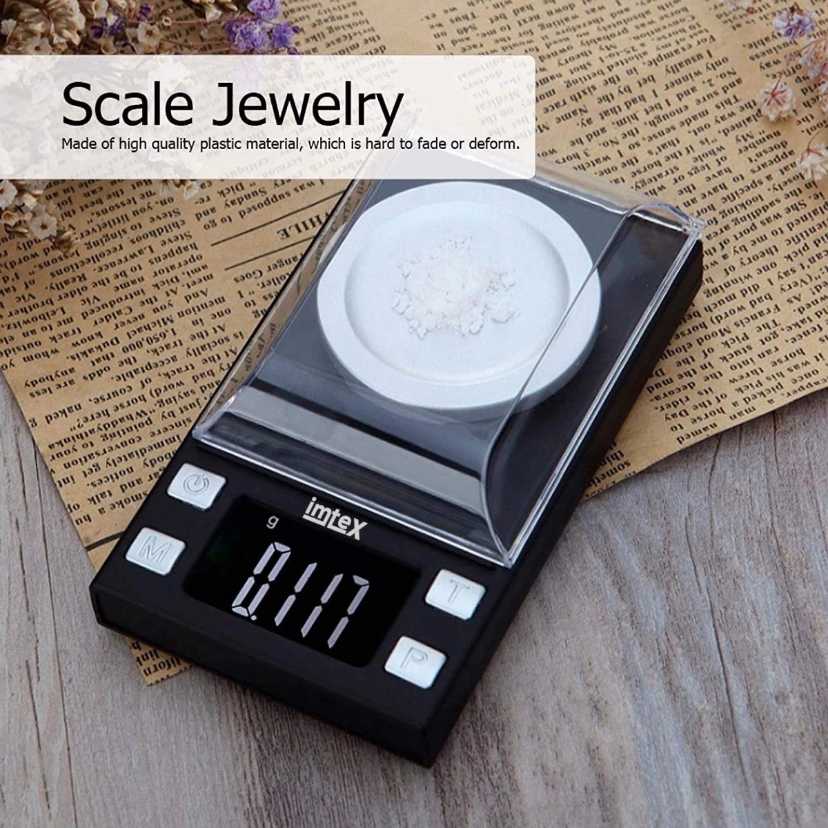 Imtex Precisieweegschaal 50 G / 0,001 Gram - Milligram-Weegschaal - Zakweegschaal - Laboratoriumweegschaal Met LCD-Display - Brievenweegschaal - Professionele Digitale Weegschaal - Goudweegschaal - Zwart - Afbeelding 5