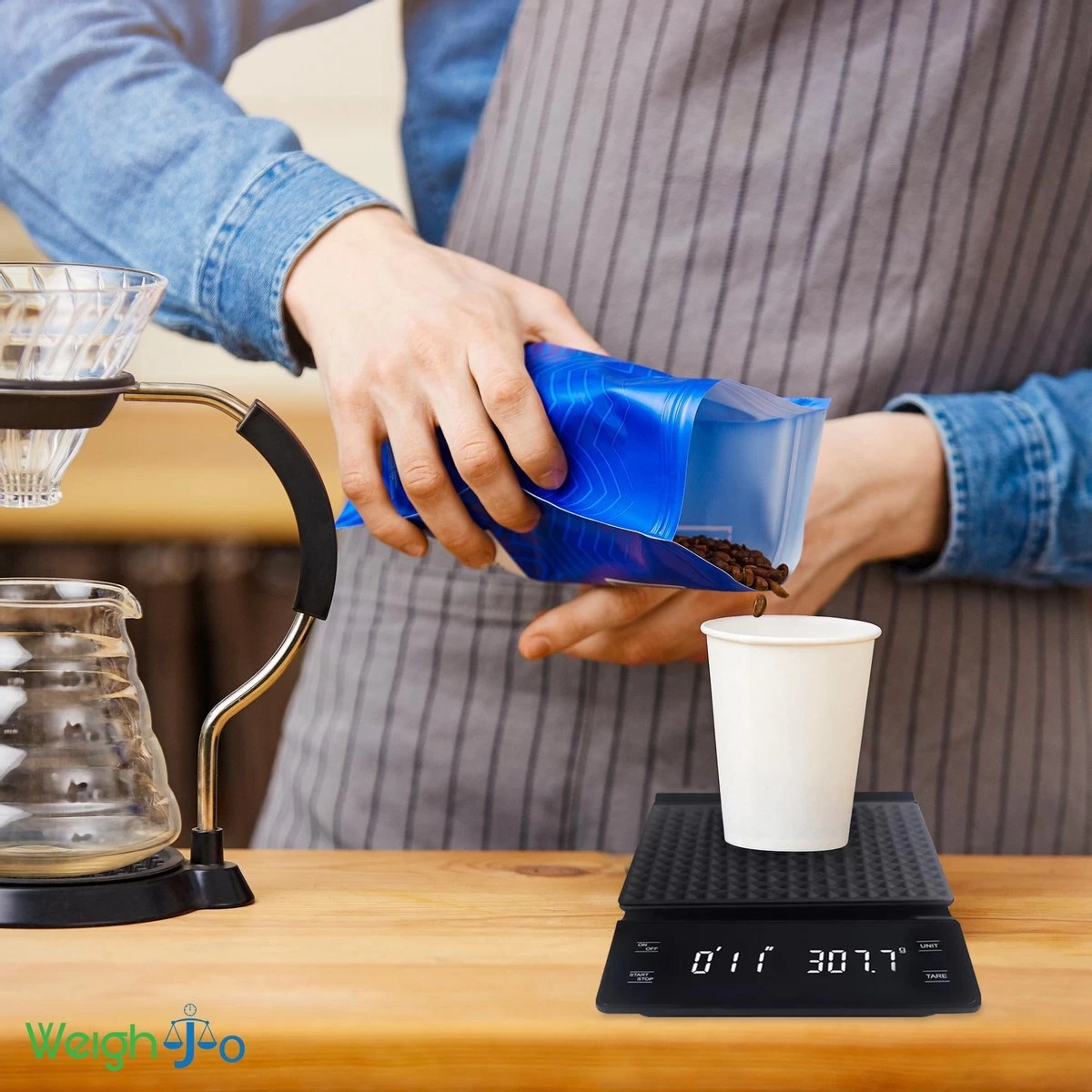WeighJo Koffie Weegschaal - Digitale Keukenweegschaal - Precisieweegschaal - Barista - Afbeelding 4