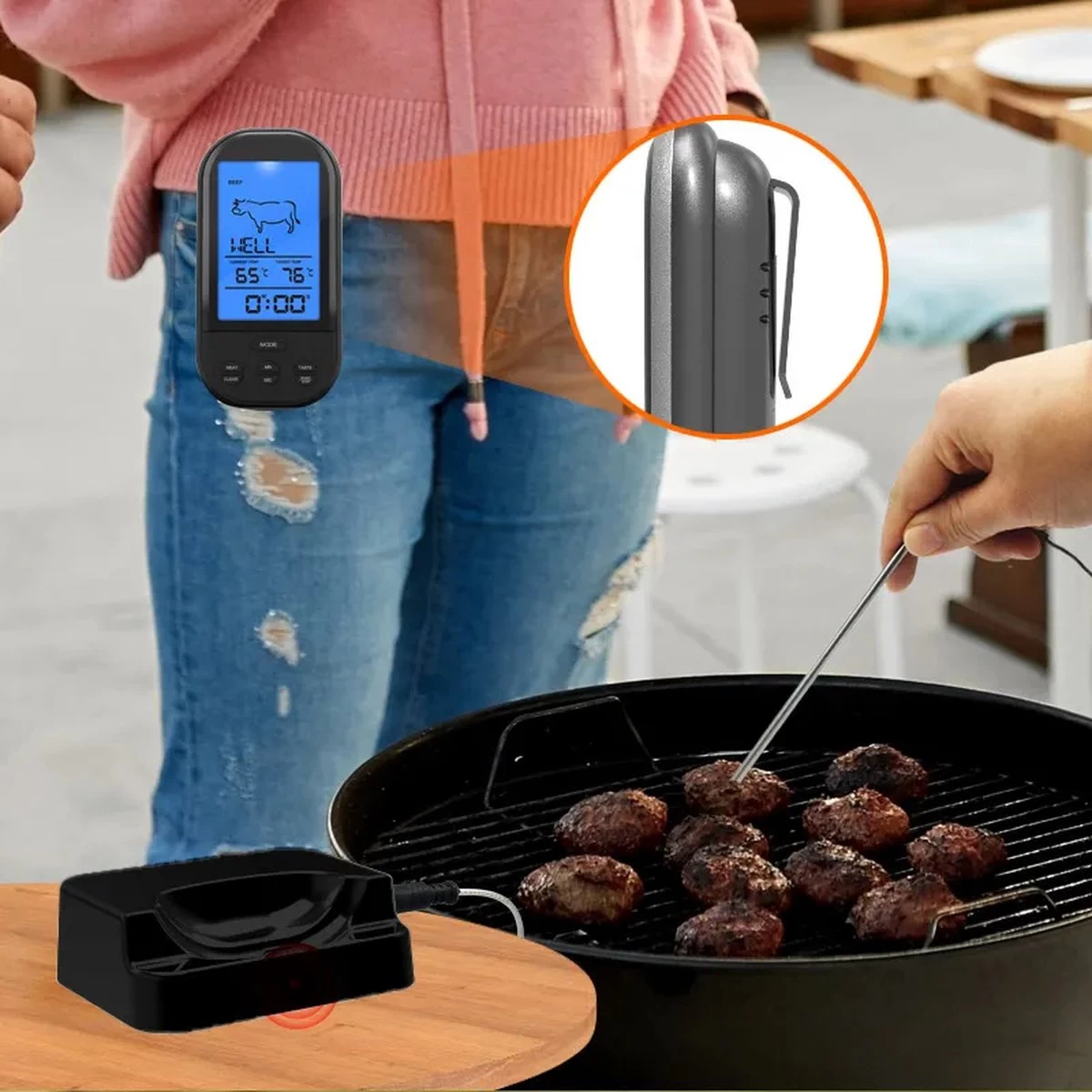 Vleesthermometer - Oventhermometer Ovenbestendig - Bbq Thermometer Koken - Kernthermometer - Thermapen - Meater Plus - Afbeelding 3