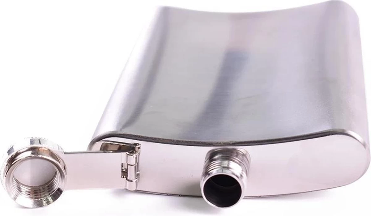 LOUZIR Premium RVS Heupfles Met Schroefdop - 200 Ml - 12x9cm - Afbeelding 5