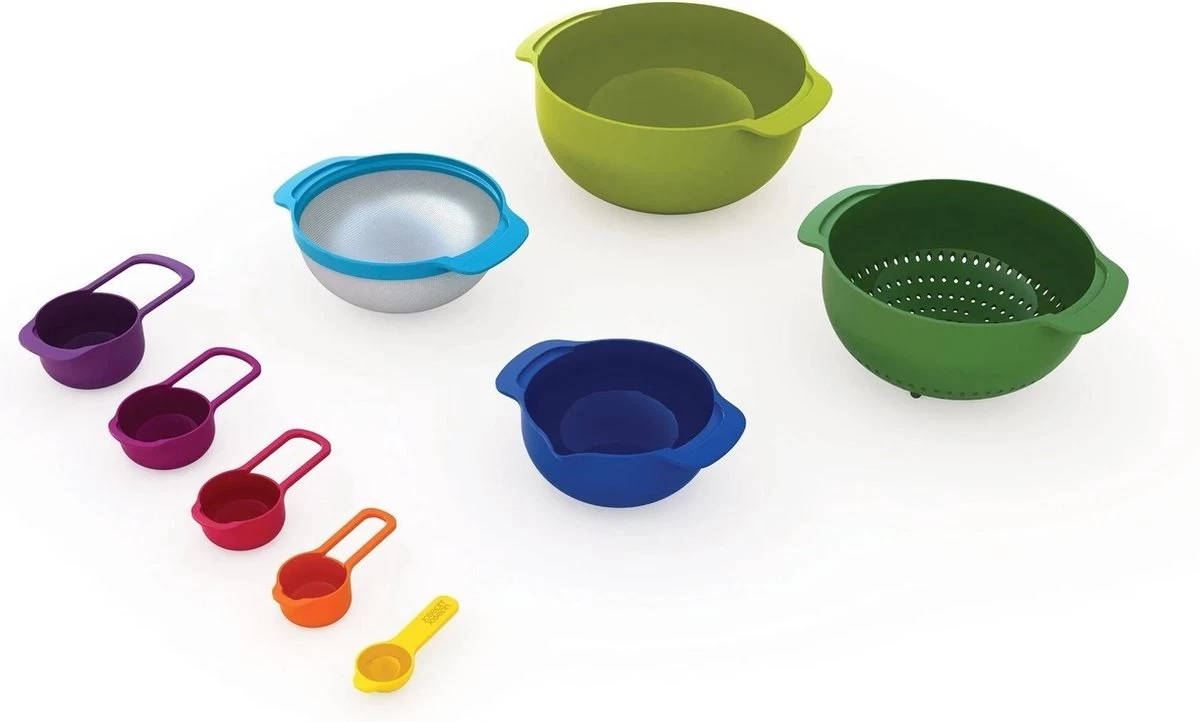 Joseph Joseph Nest 9 Plus - Meng-en-Maatkommen - Antislip - Multikleur - Afbeelding 3