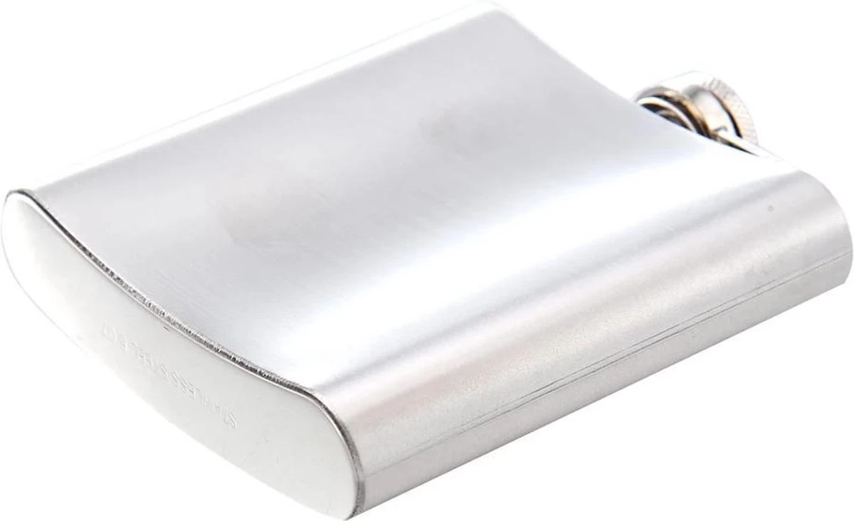 LOUZIR Premium RVS Heupfles Met Schroefdop - 200 Ml - 12x9cm - Afbeelding 6