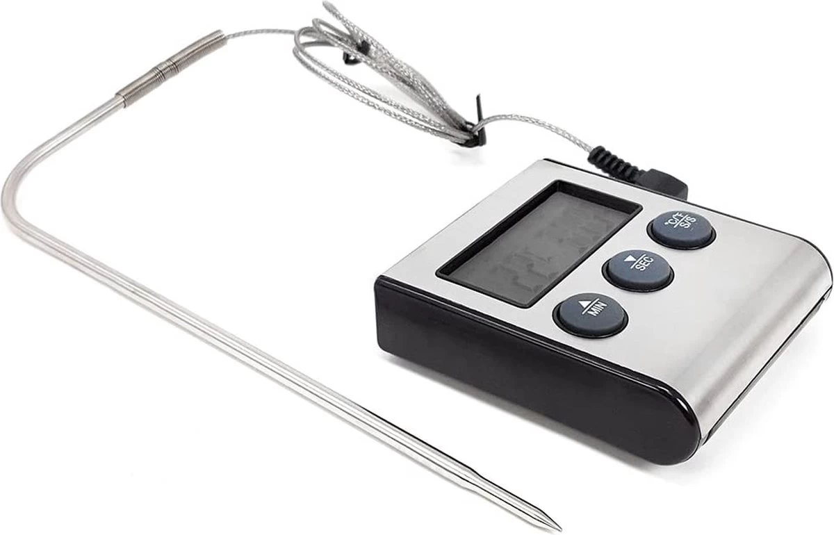 Imtex- Digitale Vlees Thermometer Met Timer - RVS - Keukenthermometer - Afbeelding 6