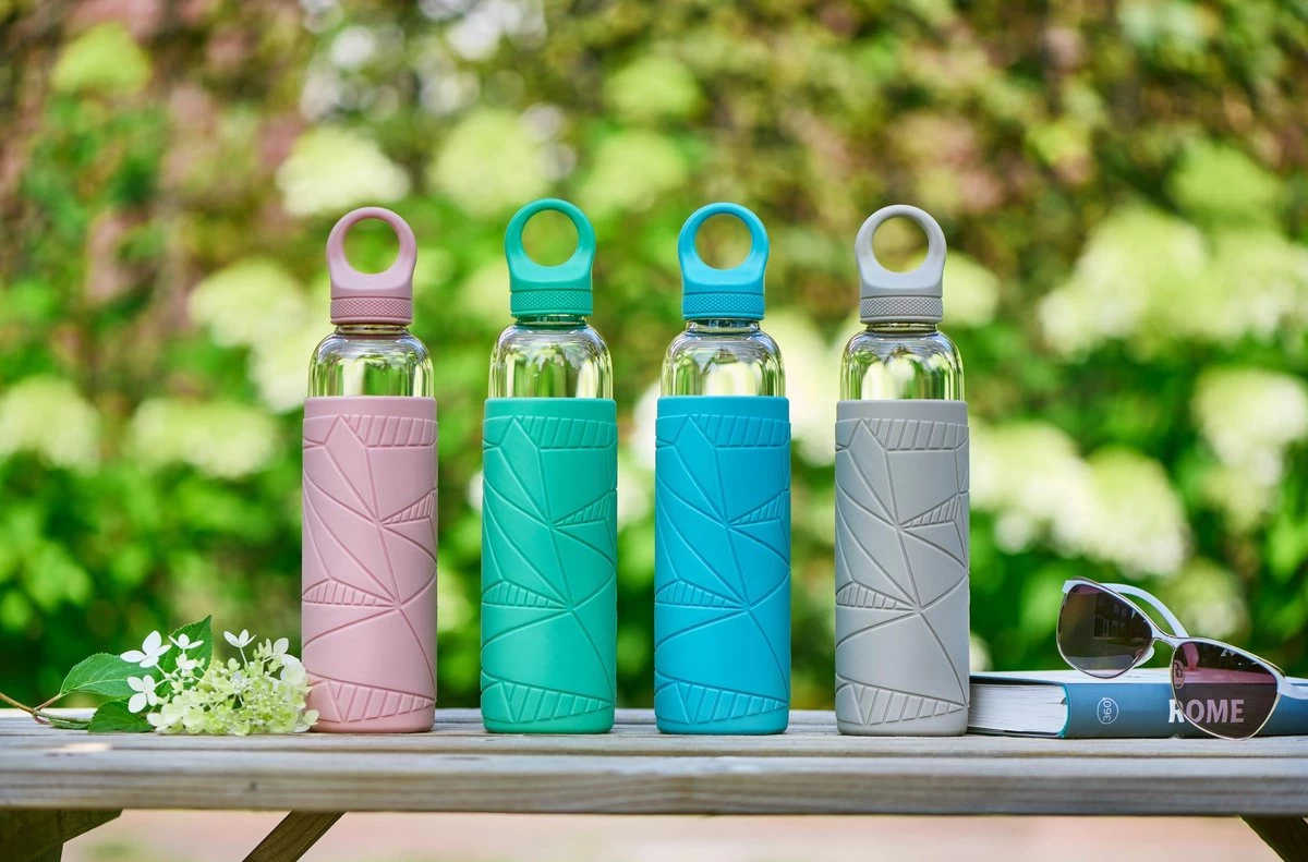 Libbey Waterfles - Glazen Drinkfles - 550 Ml - French Rose - Afbeelding 4