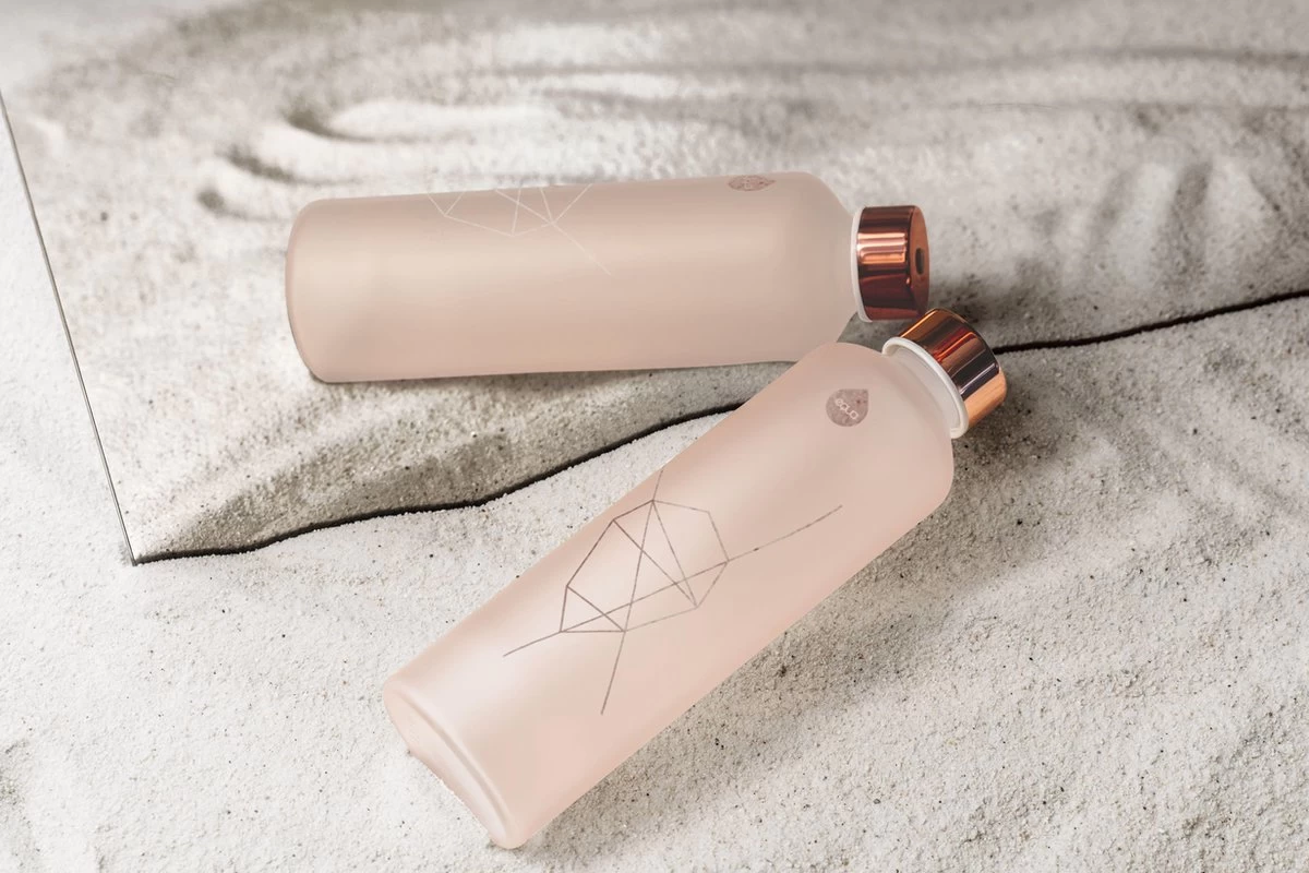 Equa - Waterfles - Glas - 750 ML - Roze - Afbeelding 3