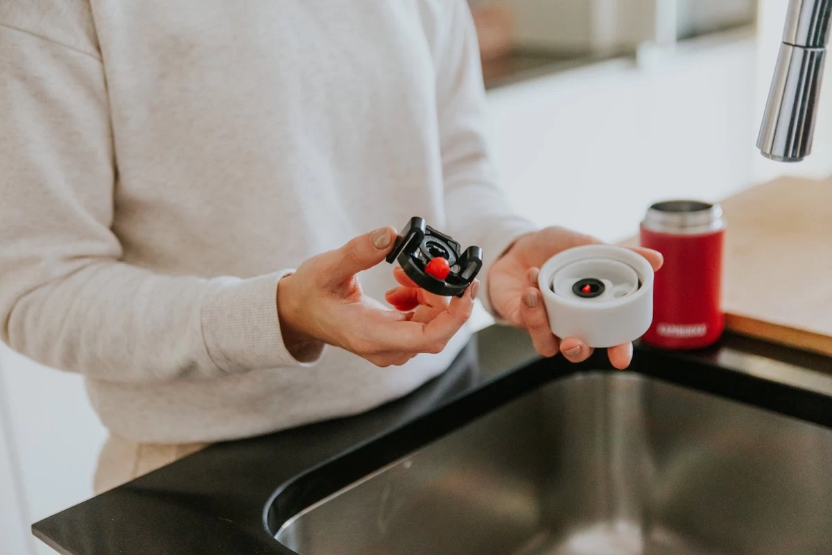 Kambukka Olympus Thermosbeker 300 Ml - Makkelijk Reinigen - Lekvrije Koffiebeker - RVS - Cherry Cake - Afbeelding 4