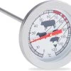Relaxdays Vleesthermometer Analoog - Bbq Thermometer Rvs - Braadthermometer 20 Cm Barbecue