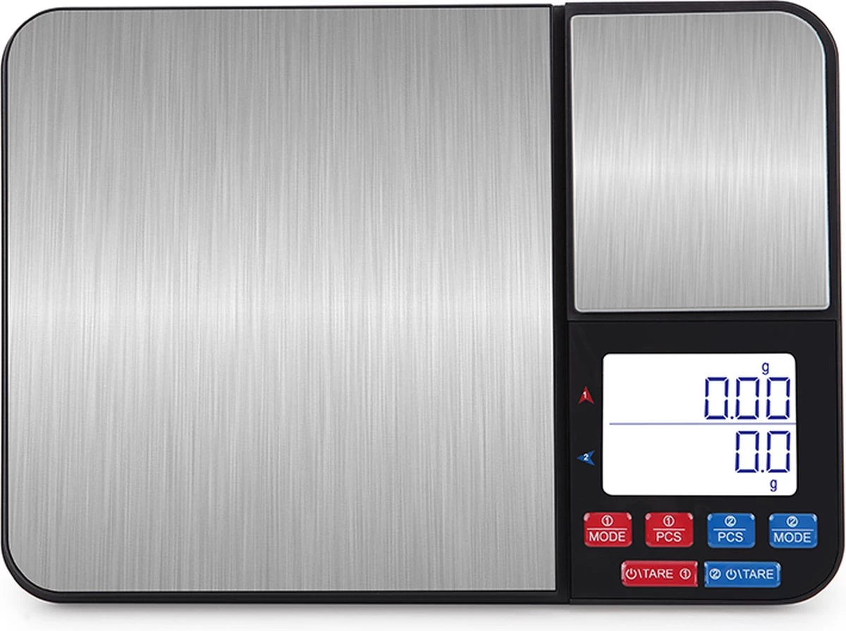 Juleika Keukenweegschaal Digitaal 2022 Ultra Nauwkeurig Precisie Weegschaal 2 Platforms - 0,01 G Tot 5 Kg - Inclusief Batterijen - Juwelen Koffiebonen - Afbeelding 7