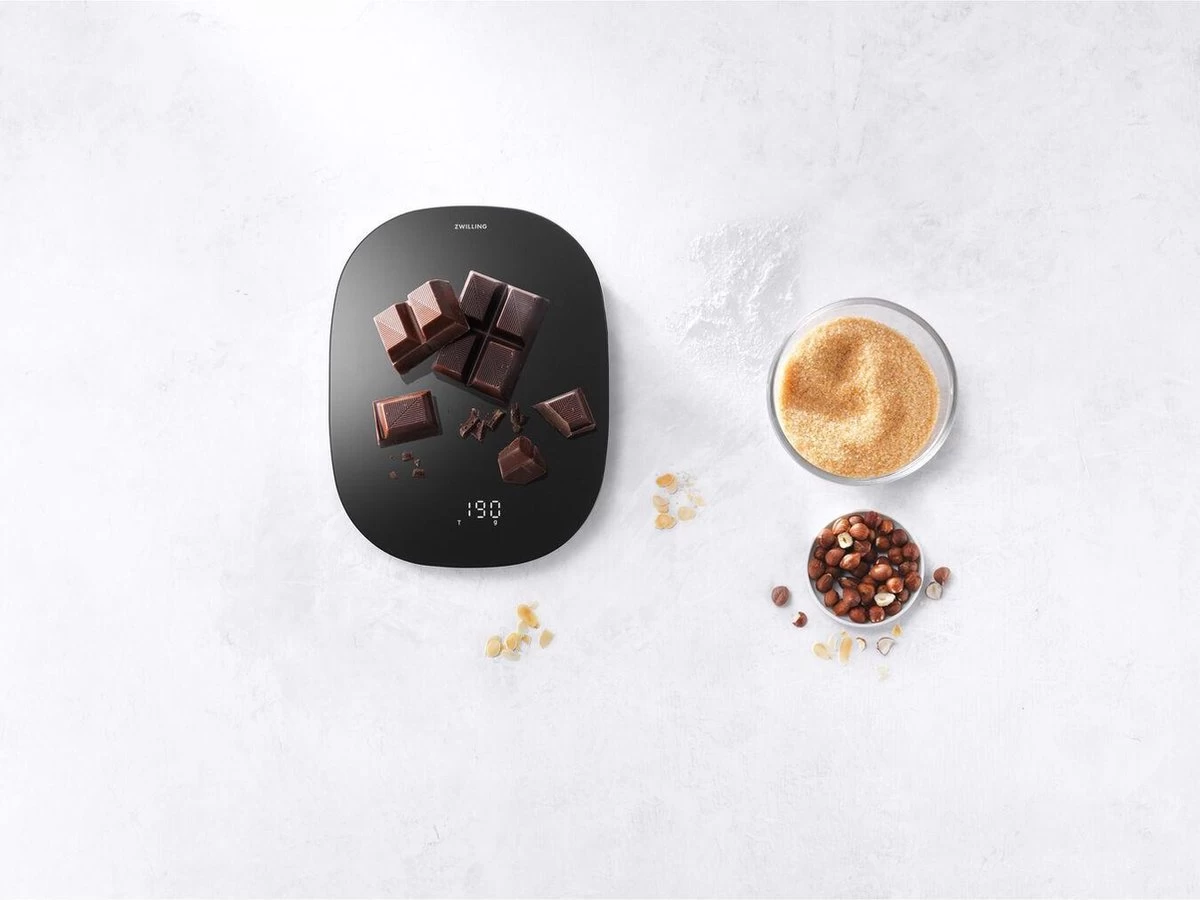 Zwilling Enfinigy Keukenweegschaal - Zwart - Digitaal - Zonder Batterijen - Afbeelding 2